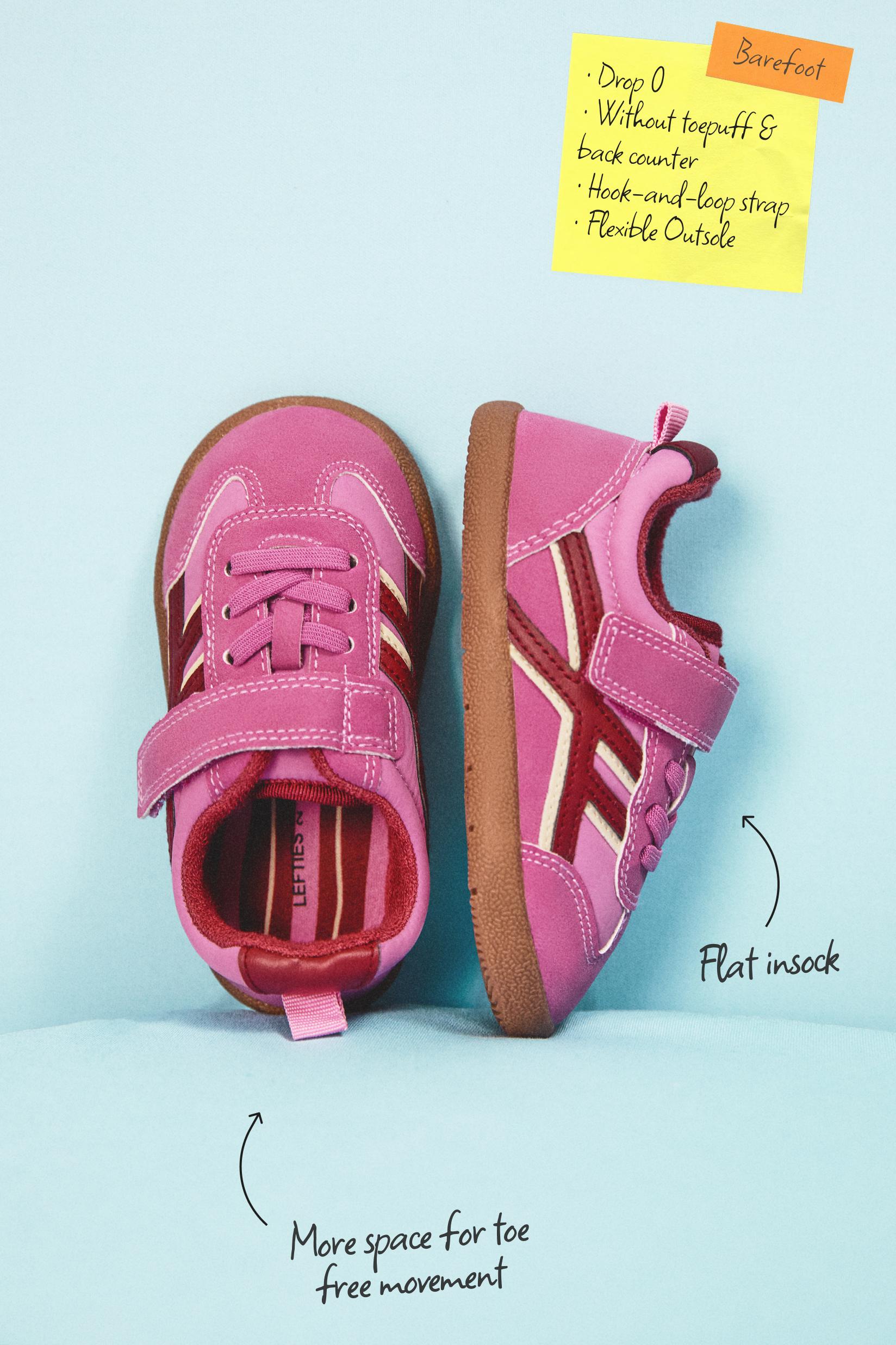 Mixed-material barefoot sneakers