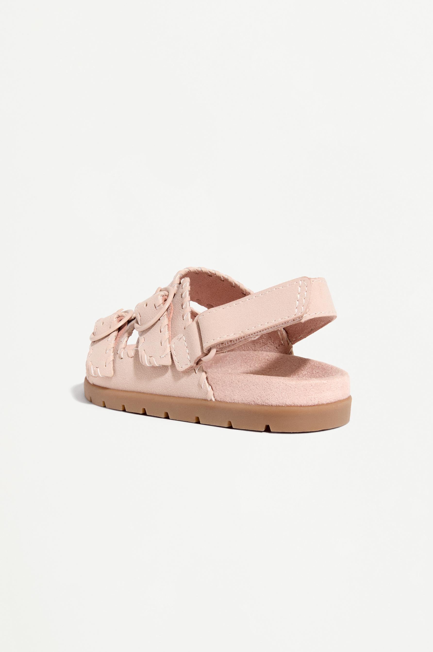 COMFORT BUCKLE SANDALS - PALE PINK / 20