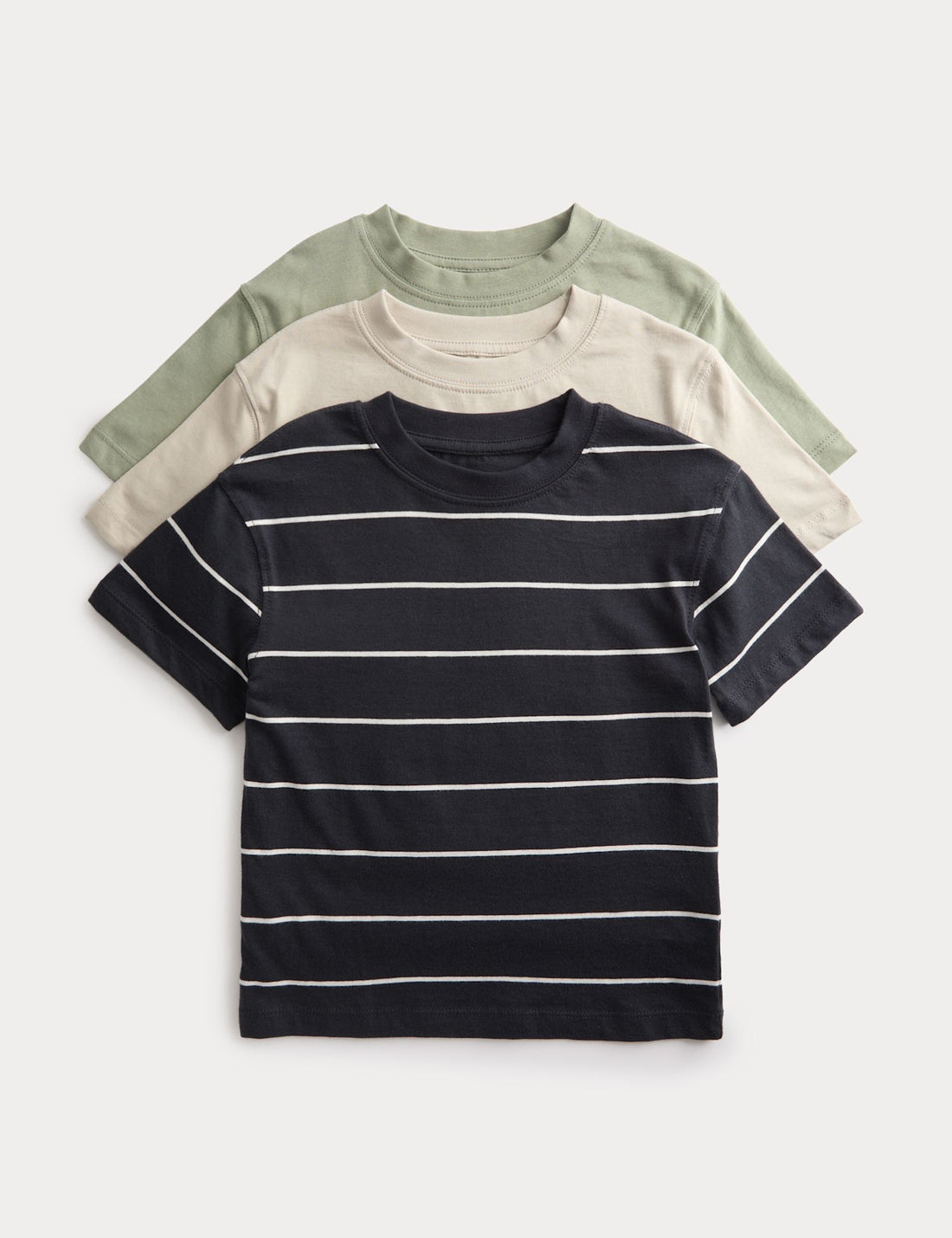 3 Pack Pure Cotton T-Shirts (2-8 Yrs) - BLACK MIX / 2-3 Years