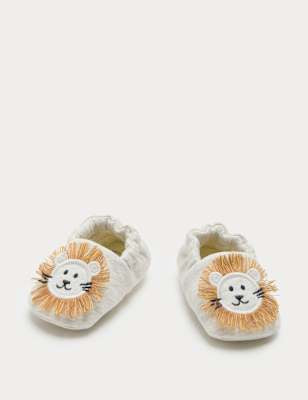 Baby Lion Pram Shoes (0-18 Mths) - NEUTRAL / 12-18 Months