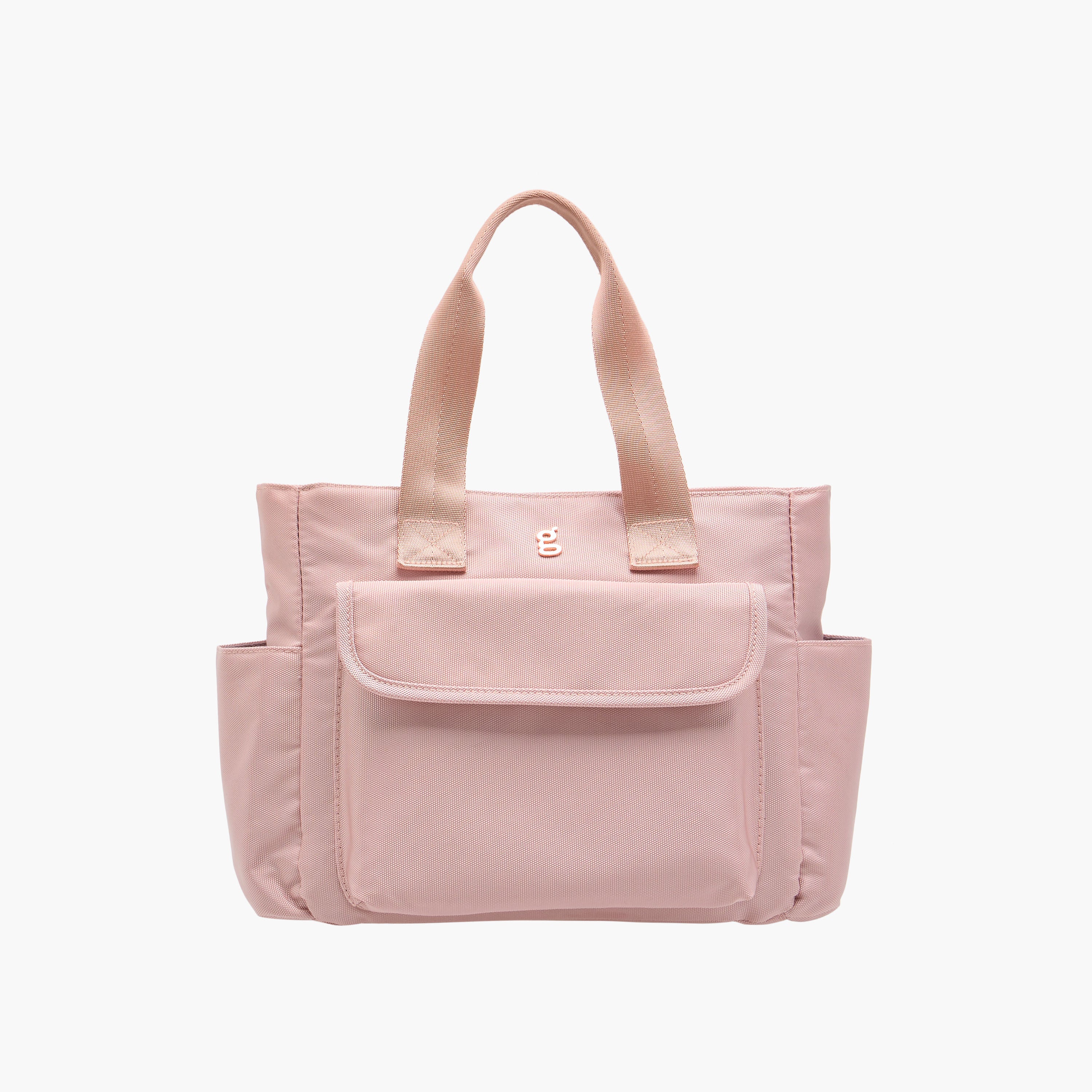 Giggles Diaper Bag with Logo Detail - Gold