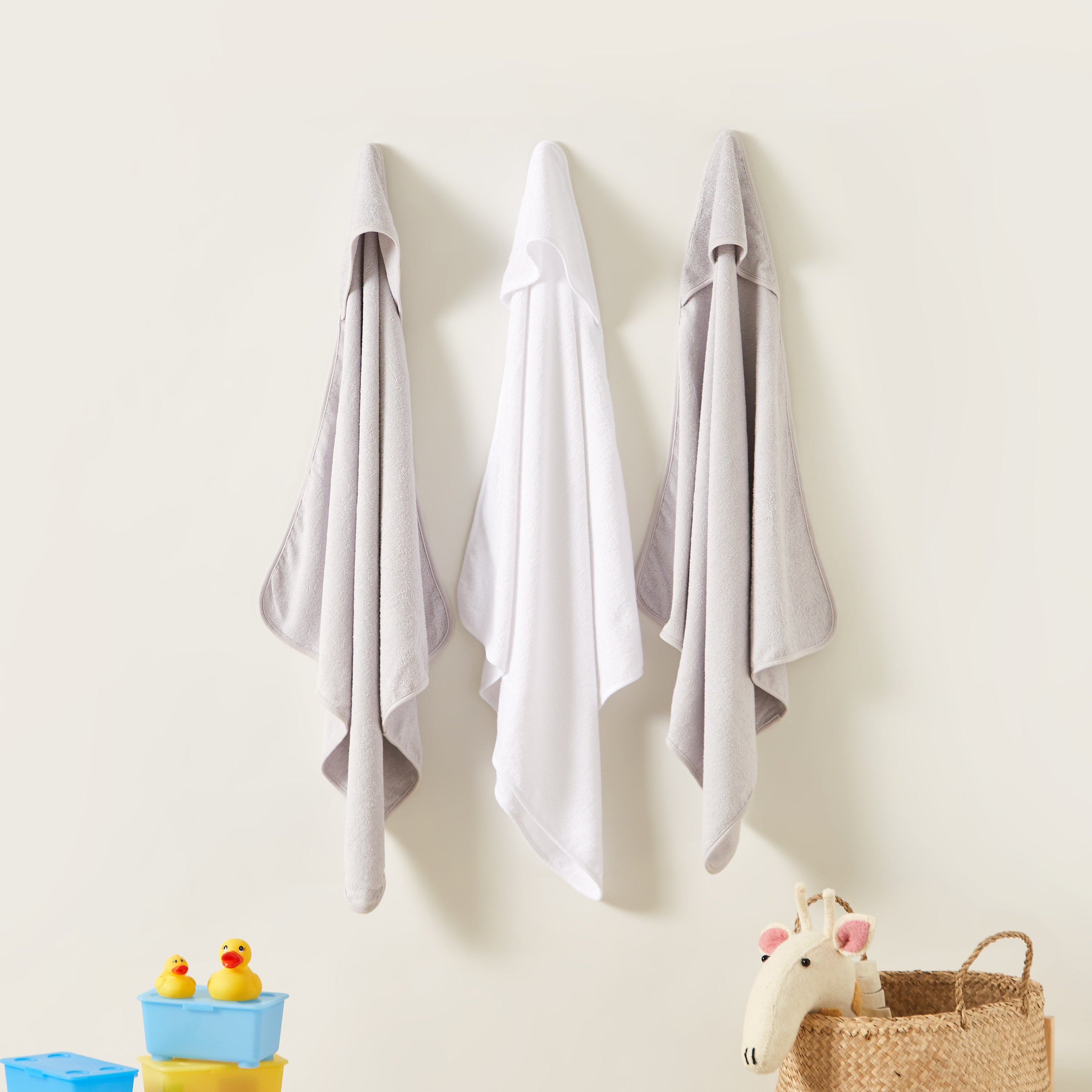 Juniors 3-Piece Hooded Towel Set - 75x75 cms