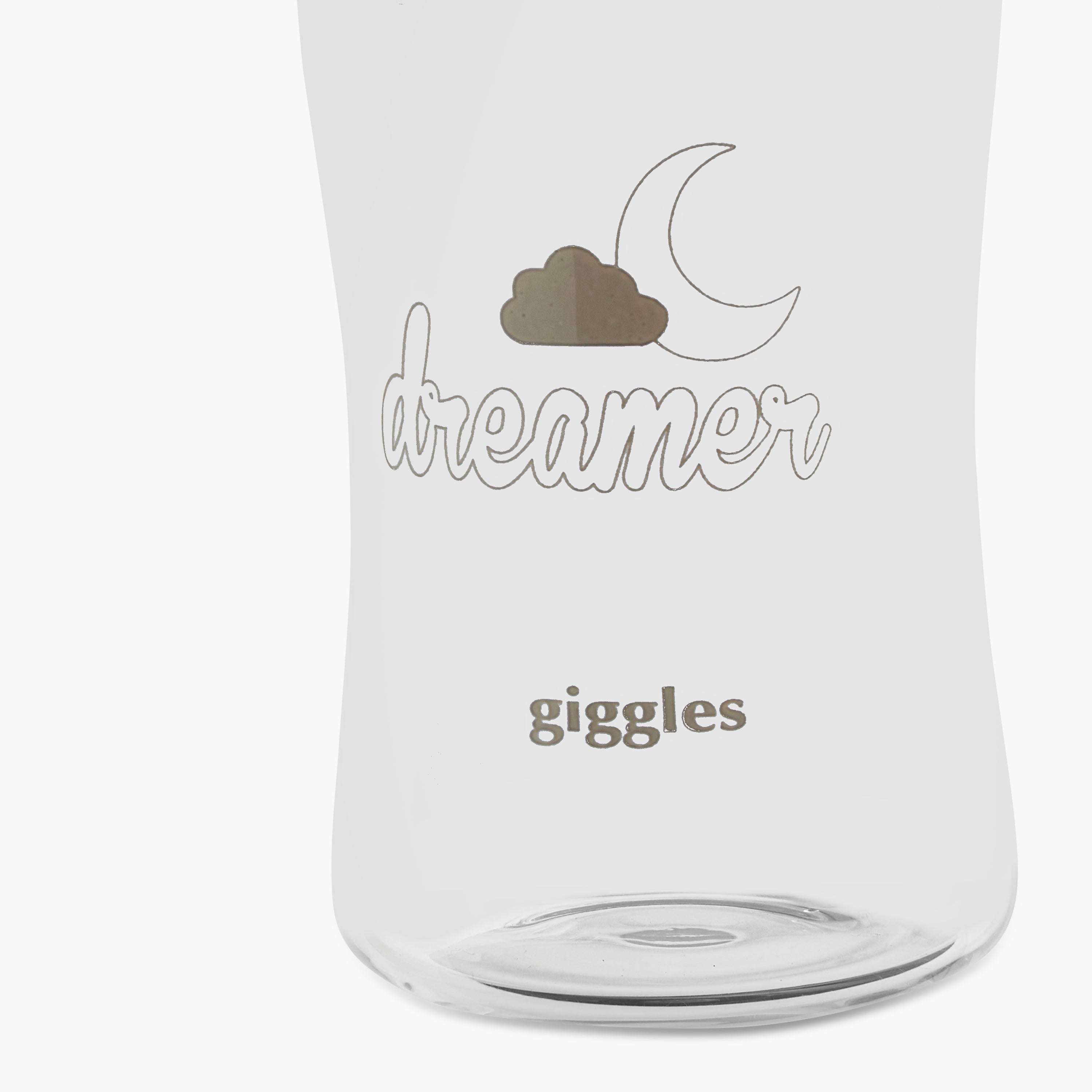 Giggles Printed Glass Feeding Bottle - 200 ml