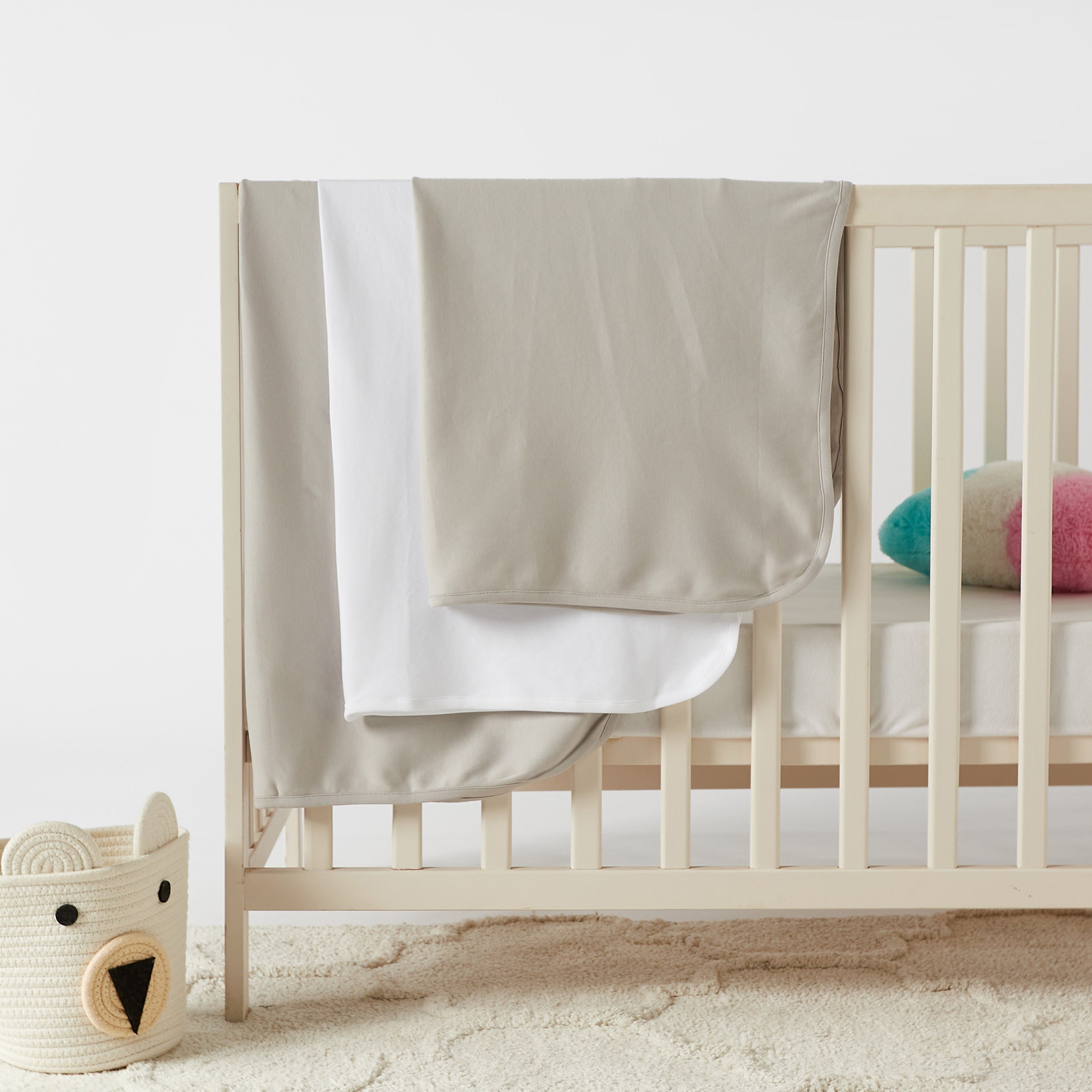 Juniors Solid Receiving Blanket - Set of 3 - HomeBabyNurseryBlankets & SwaddlesReceiving Blankets