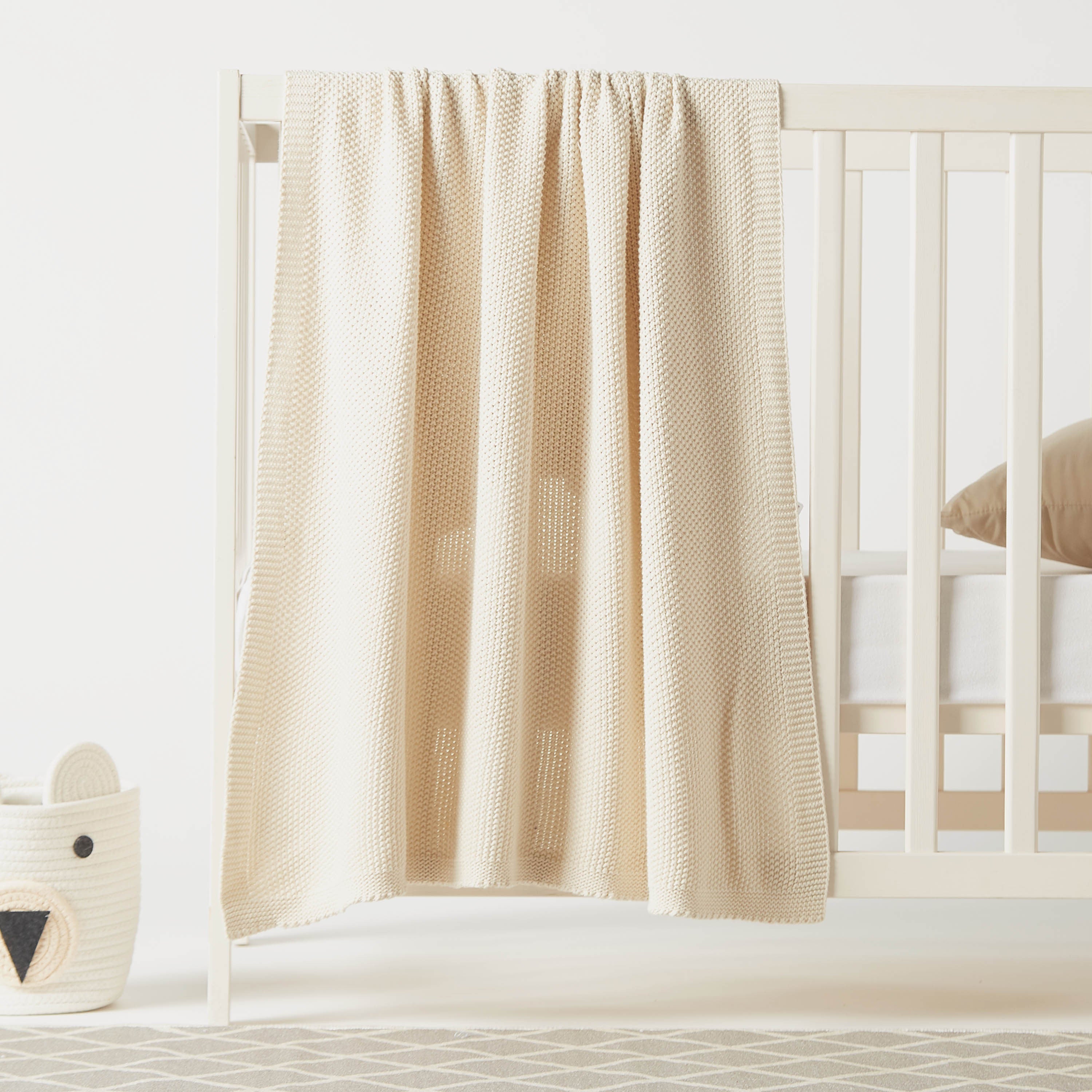 Juniors Solid Knitted Blanket - 100x80 cms - HomeBabyNurseryBlankets & SwaddlesBlankets & Quilts