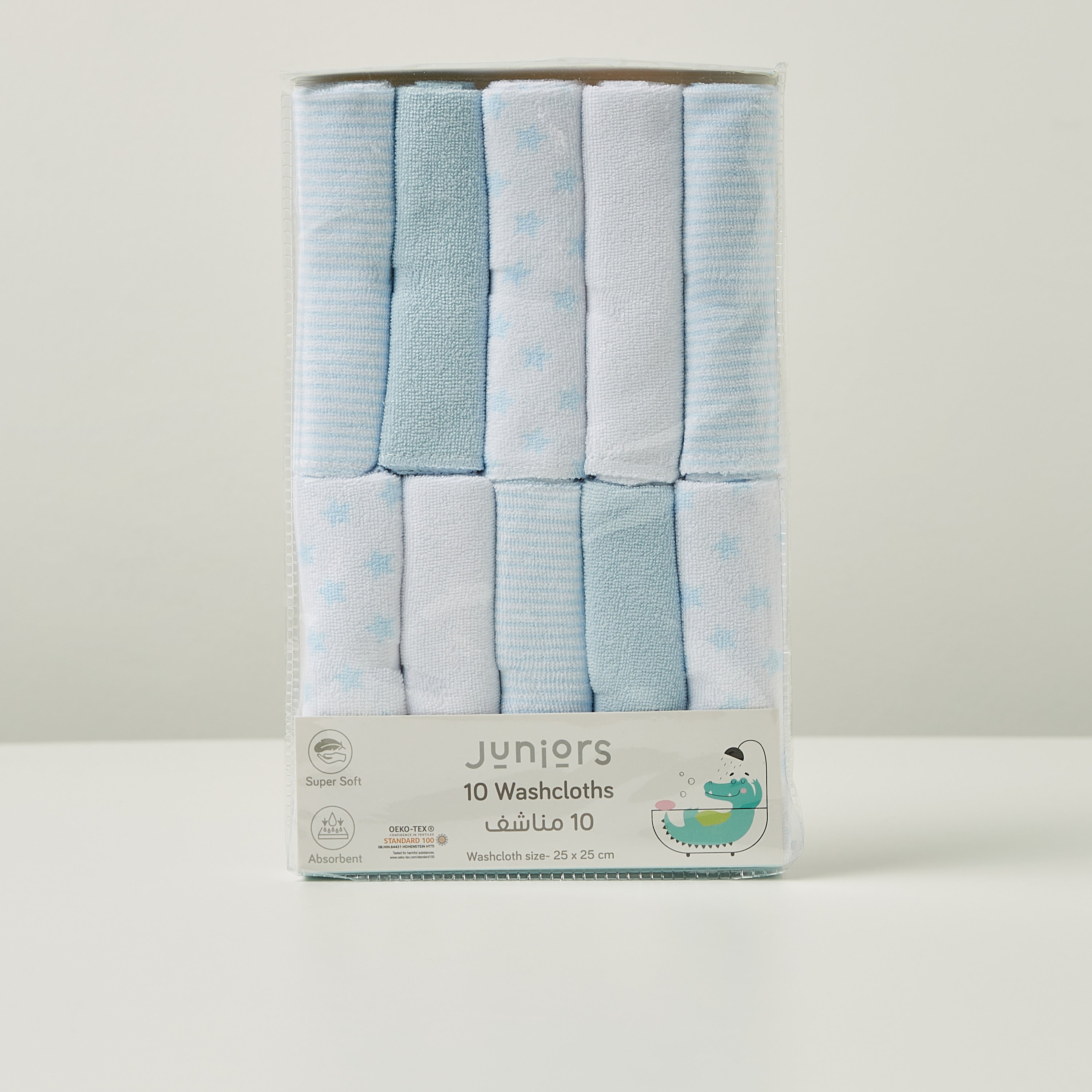 Juniors Textured Wash Cloth - Set of 10