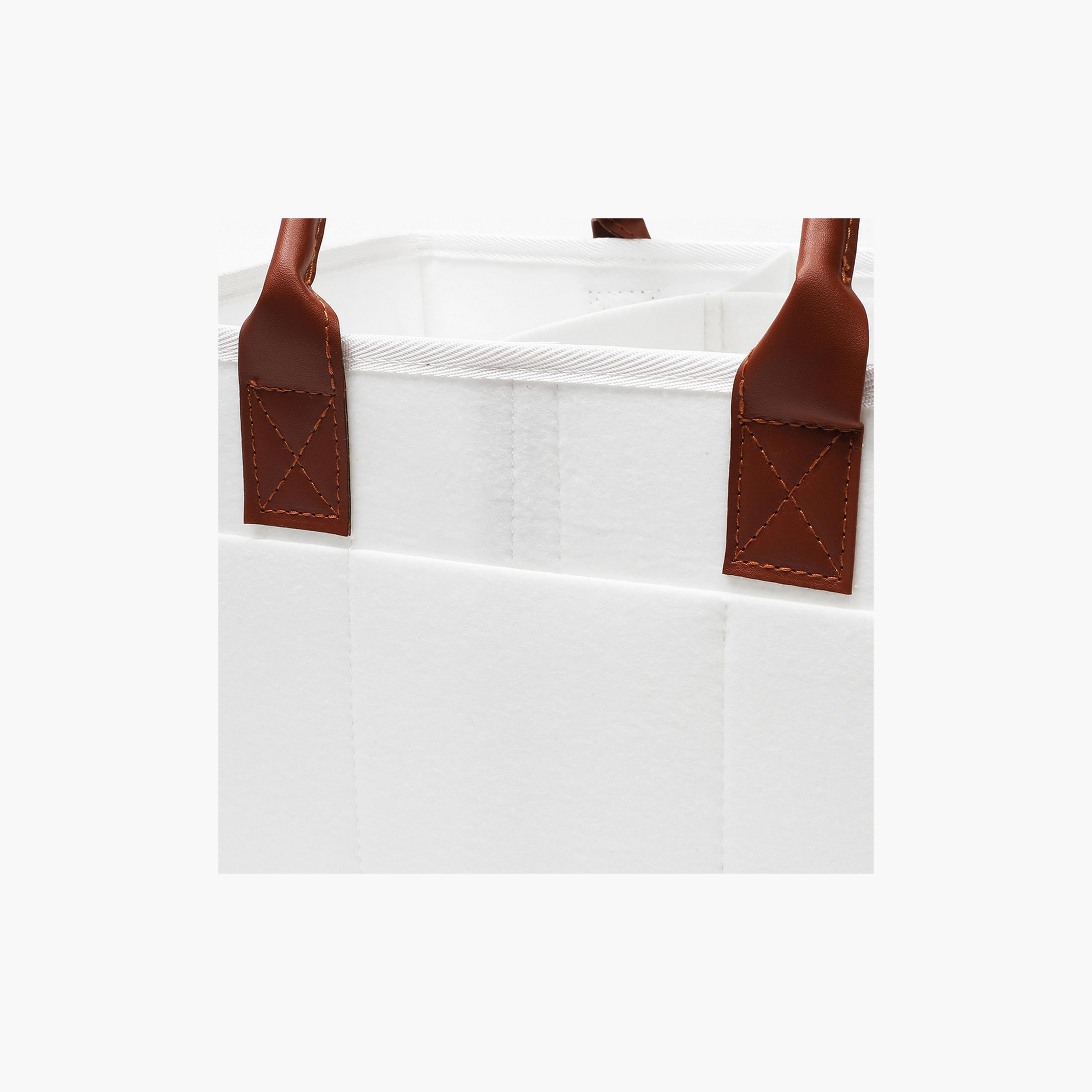 Little Story Diaper Caddy + Travel Pouch, Medium, White