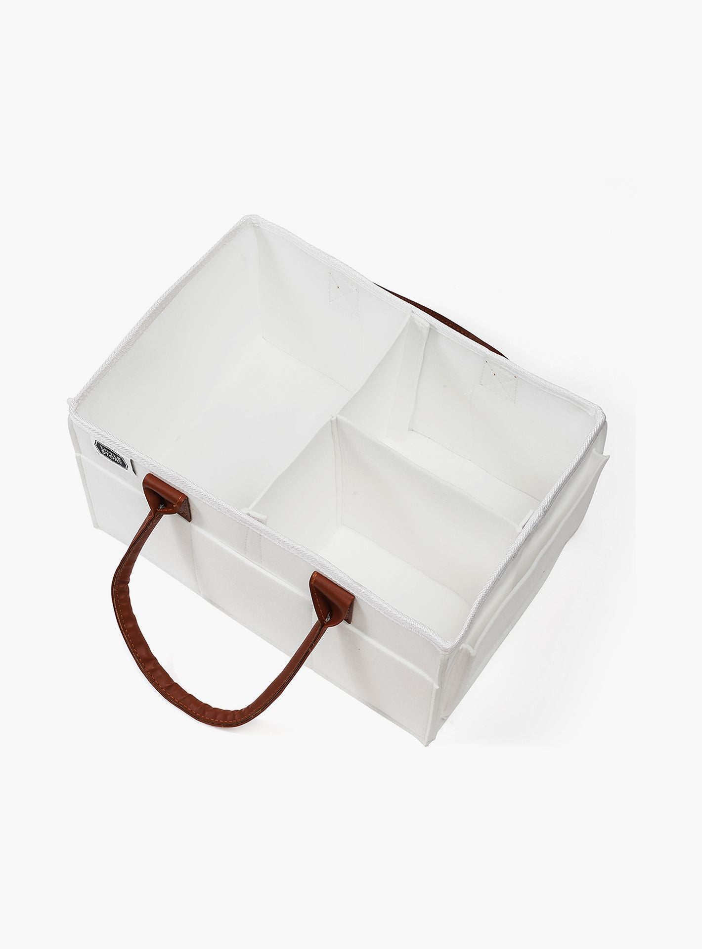Little Story Diaper Caddy + Travel Pouch, Medium, White-baby-gear-diaperbags-image-5