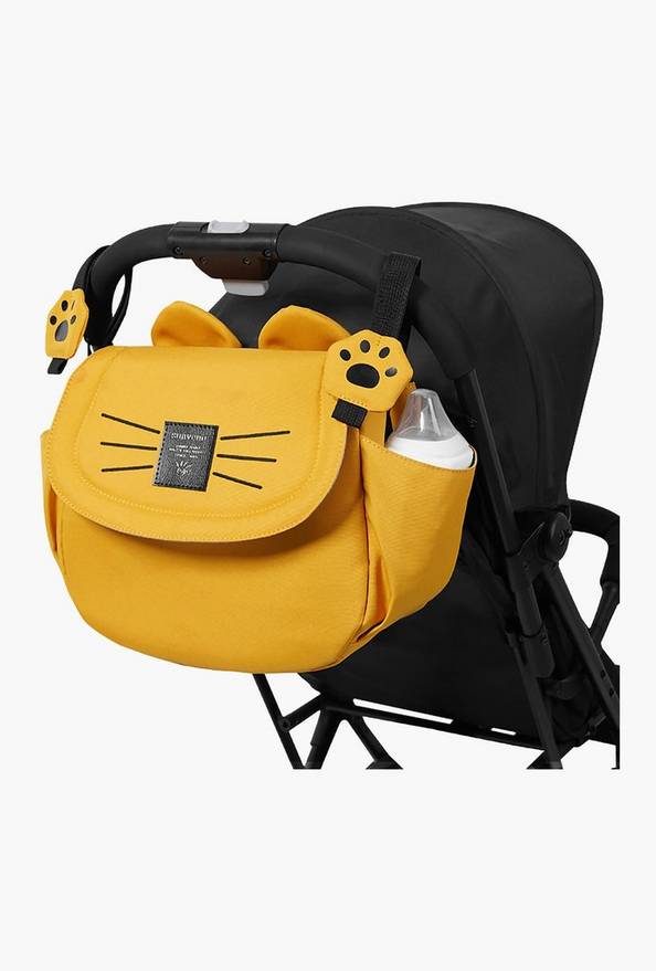 Sunveno Meow Stroller Diaper Bag, Yellow
