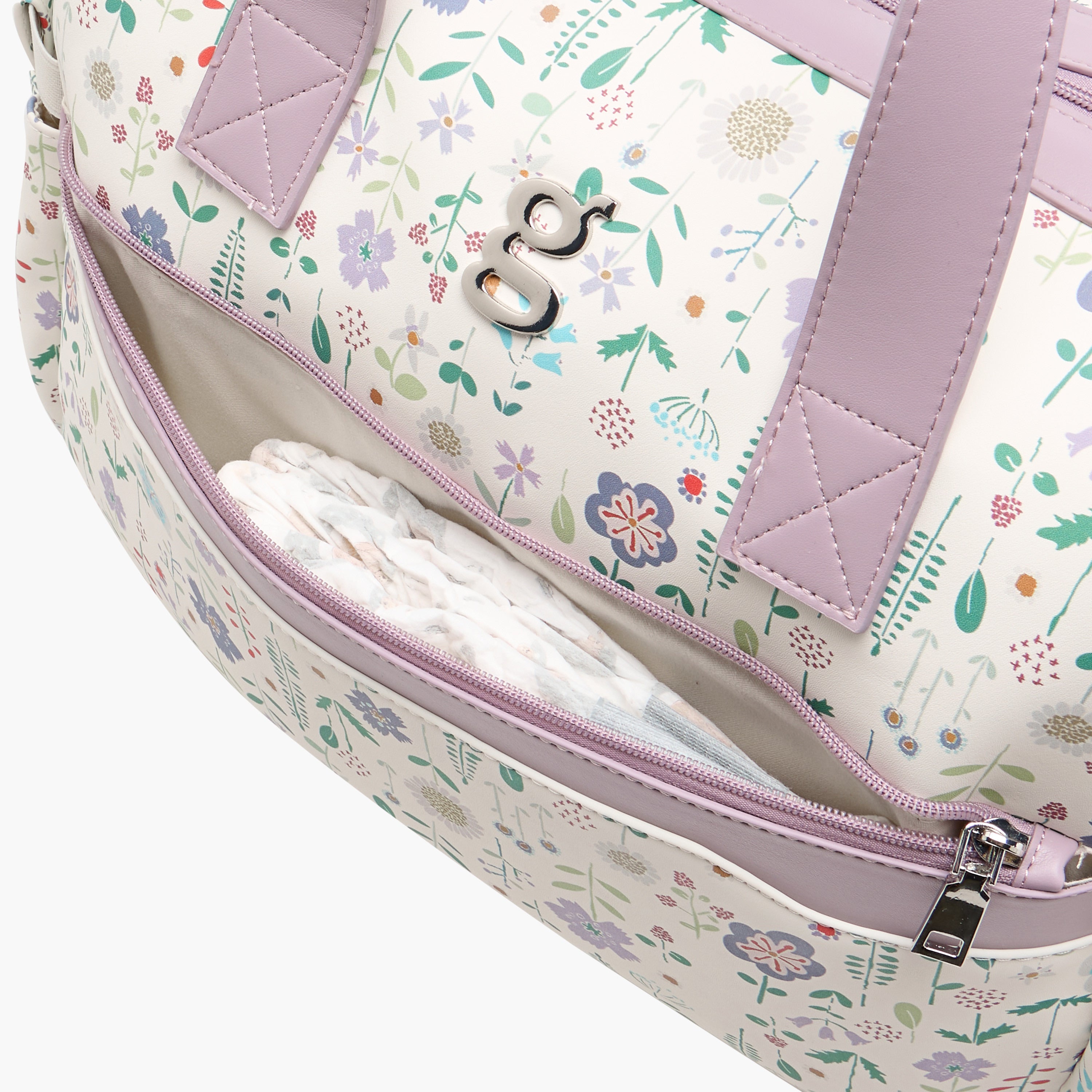 Giggles All-Over Floral Print Diaper Bag