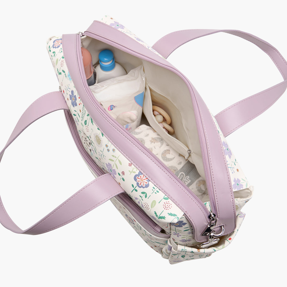 Giggles All-Over Floral Print Diaper Bag
