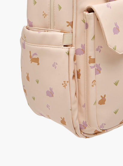 Giggles Printed Diaper Backpack with Adjustable Straps and Zip Closure-baby-gear-diaperbags-image-11