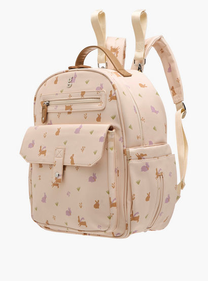 Giggles Printed Diaper Backpack with Adjustable Straps and Zip Closure-baby-gear-diaperbags-image-4