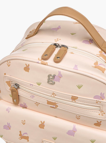 Giggles Printed Diaper Backpack with Adjustable Straps and Zip Closure-baby-gear-diaperbags-image-9