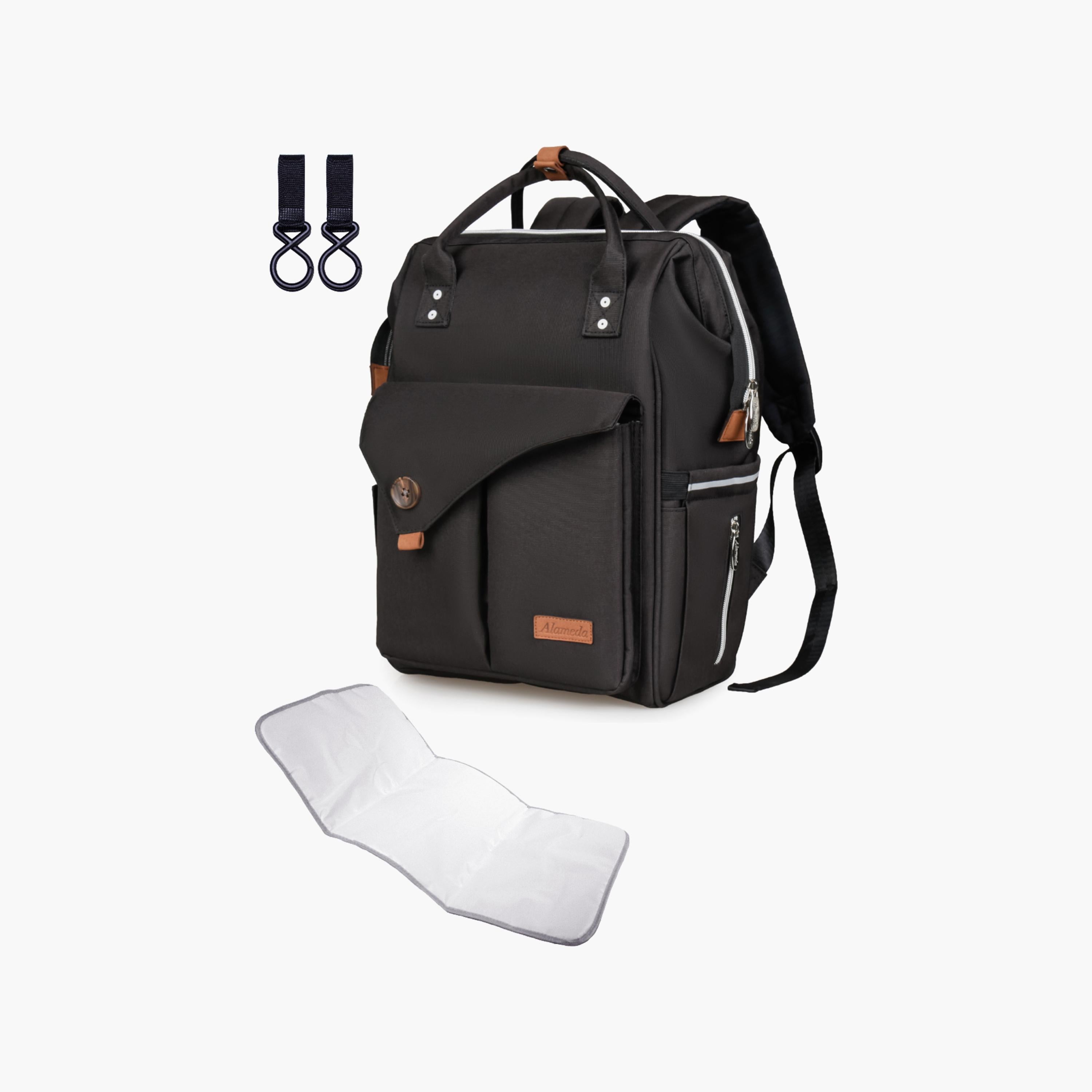 Alameda Multifunction Diaper Backpack, Black - XXL