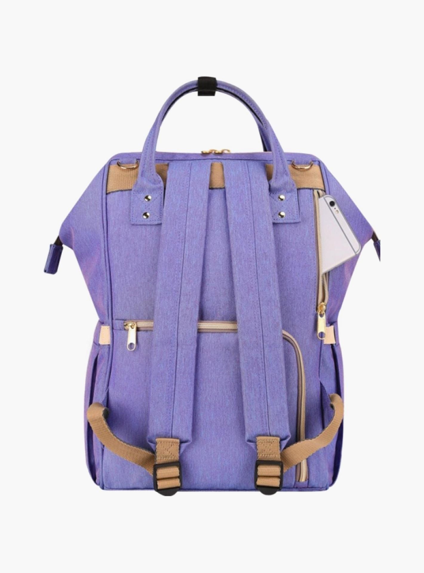 Sunveno Multifunction Diaper Backpack, Blue/Purple-baby-gear-diaperbags-image-2