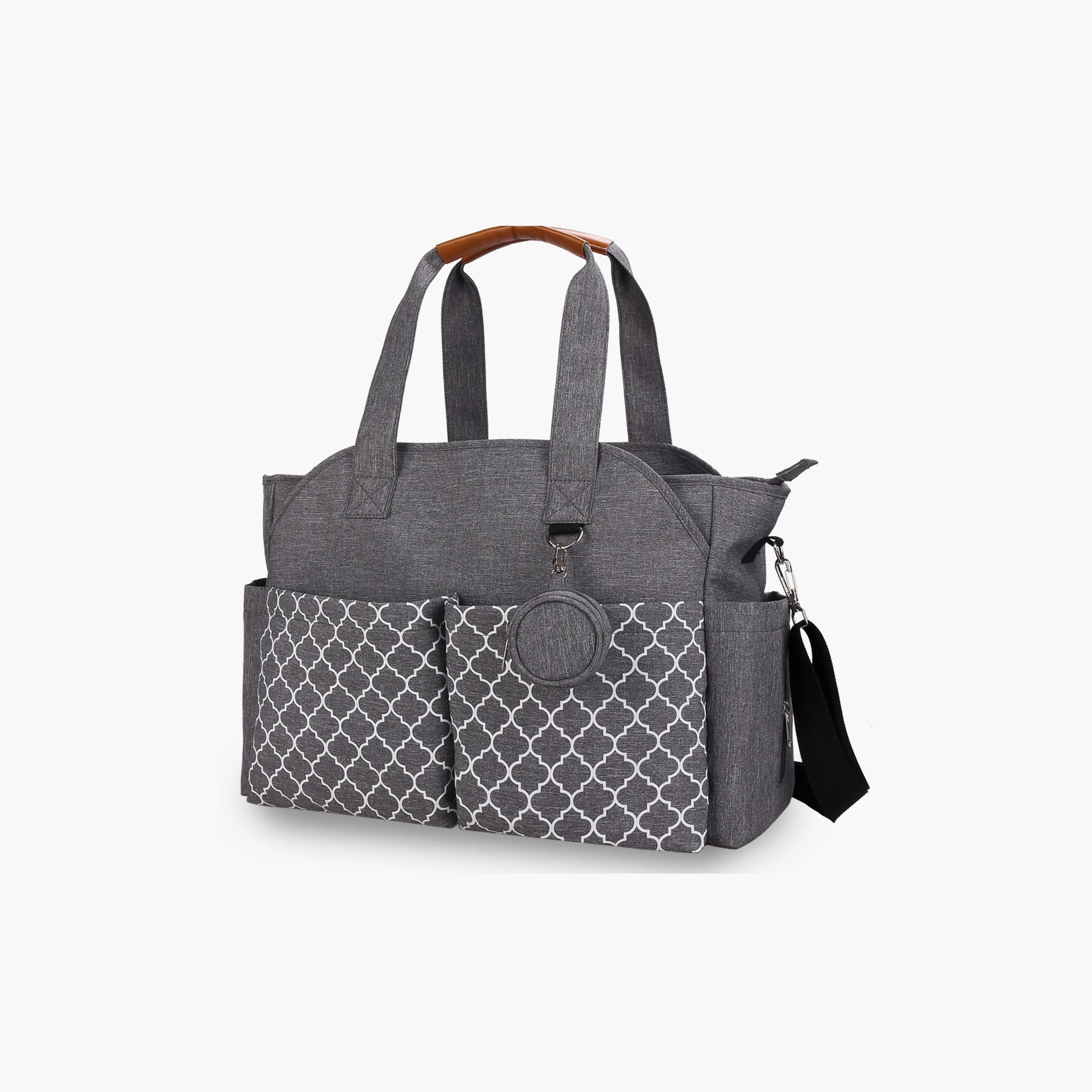 Little Story Signature Diaper Bag, Grey