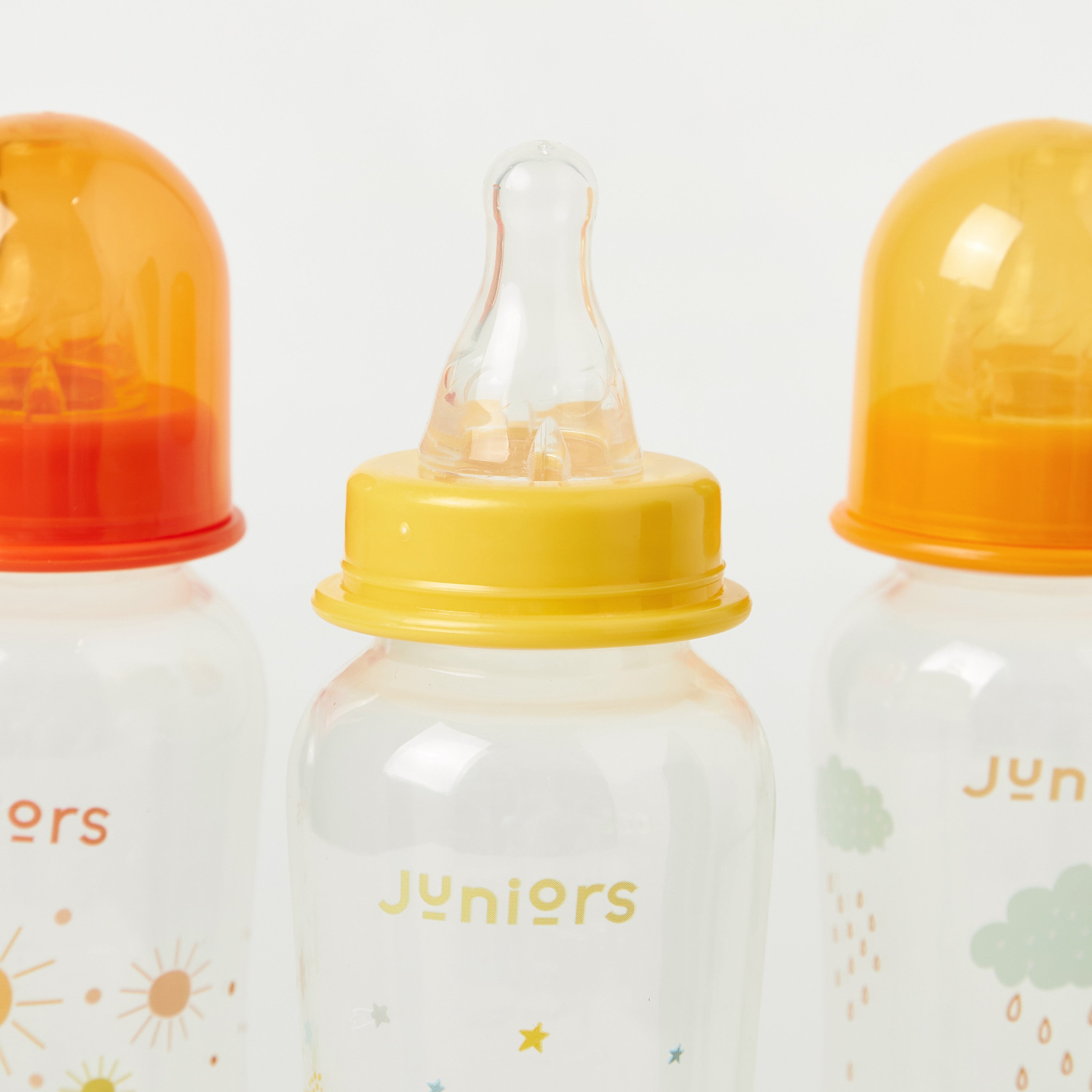Juniors 3-Piece Space Print Feeding Bottle Set - 250 ml