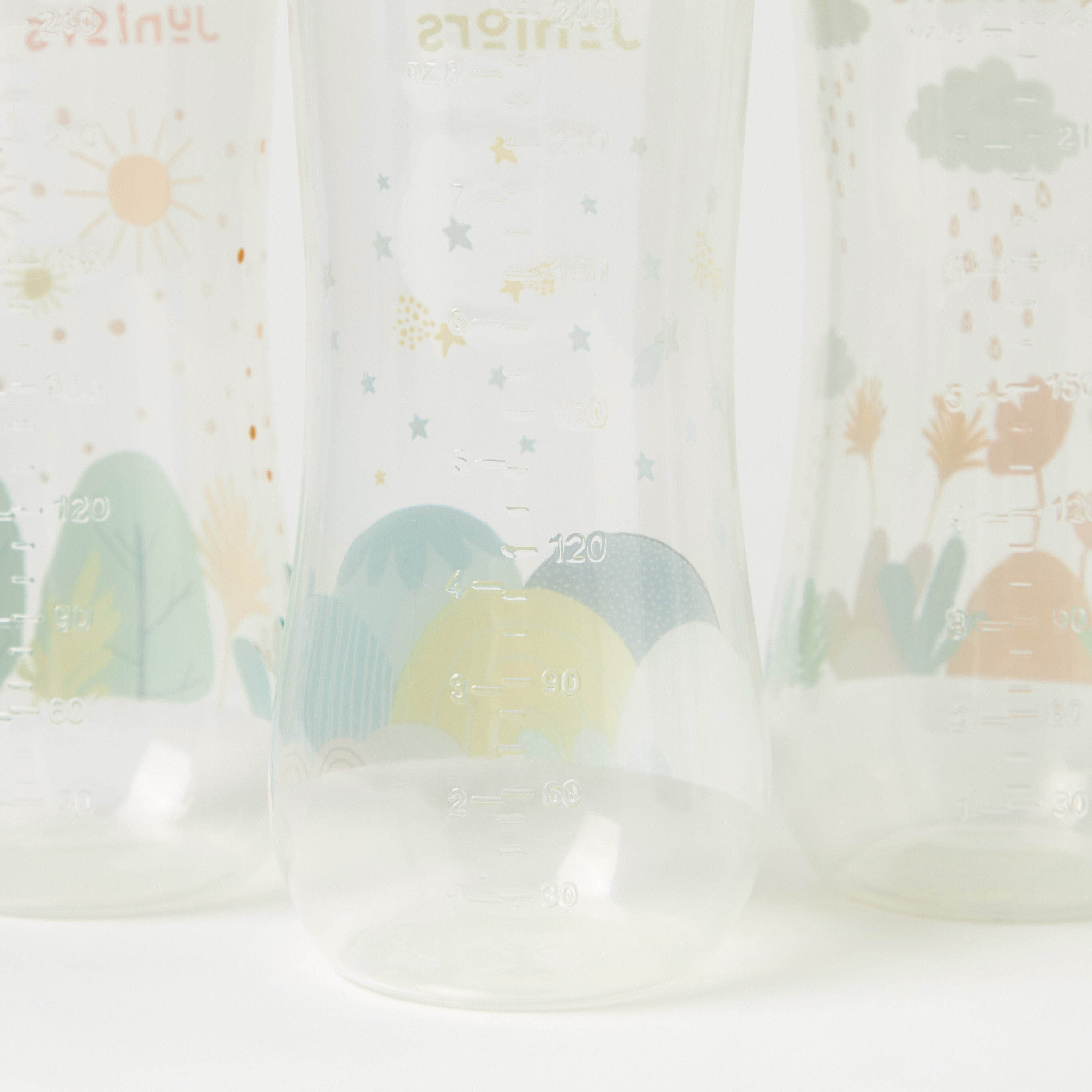Juniors 3-Piece Space Print Feeding Bottle Set - 250 ml