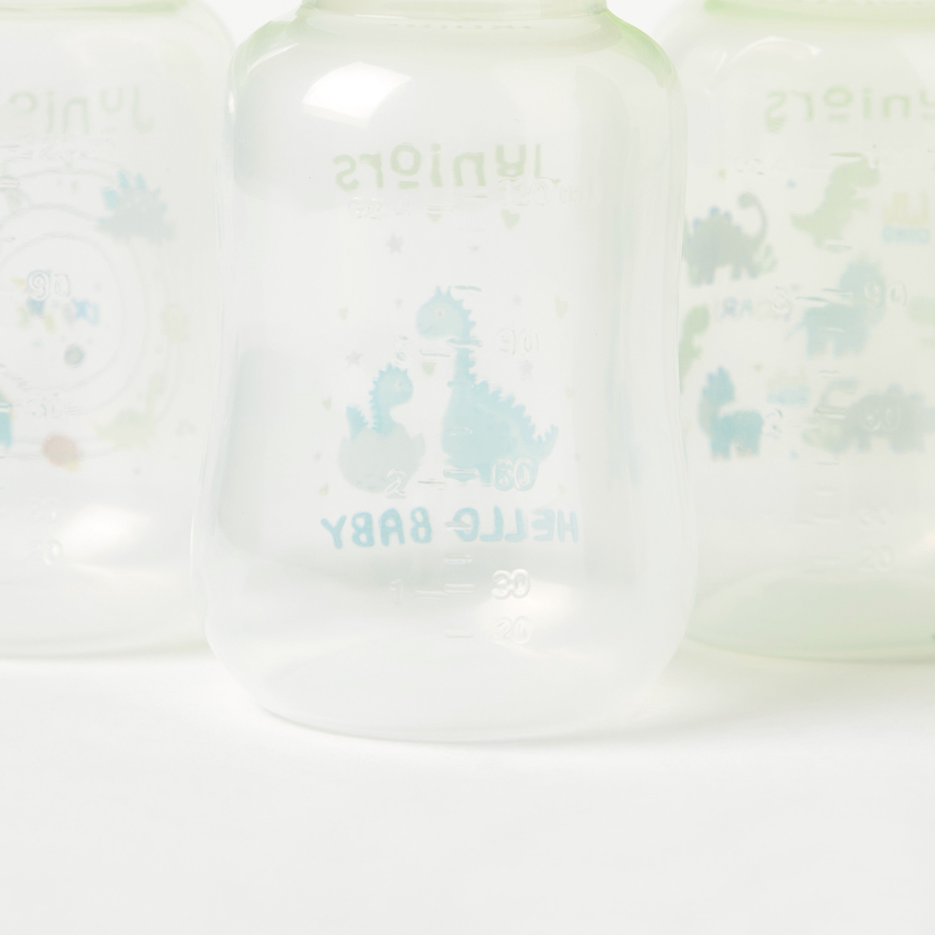 Juniors 3-Piece Dinosaur Print Feeding Bottle Set - 120 ml