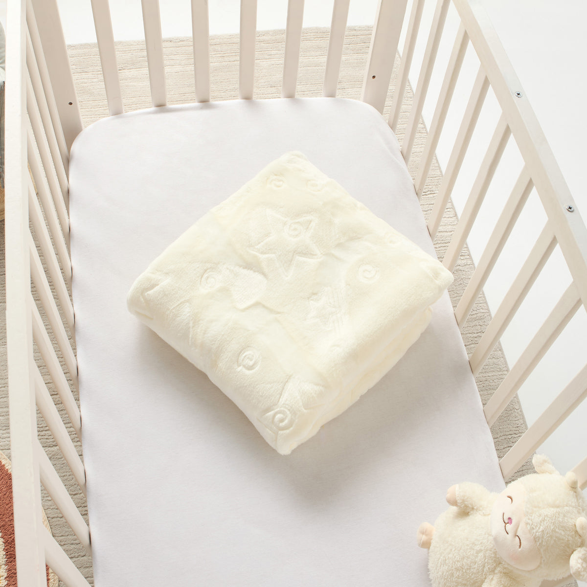 Pielsa All-Over Star Textured Large Blanket - 110x140 cm