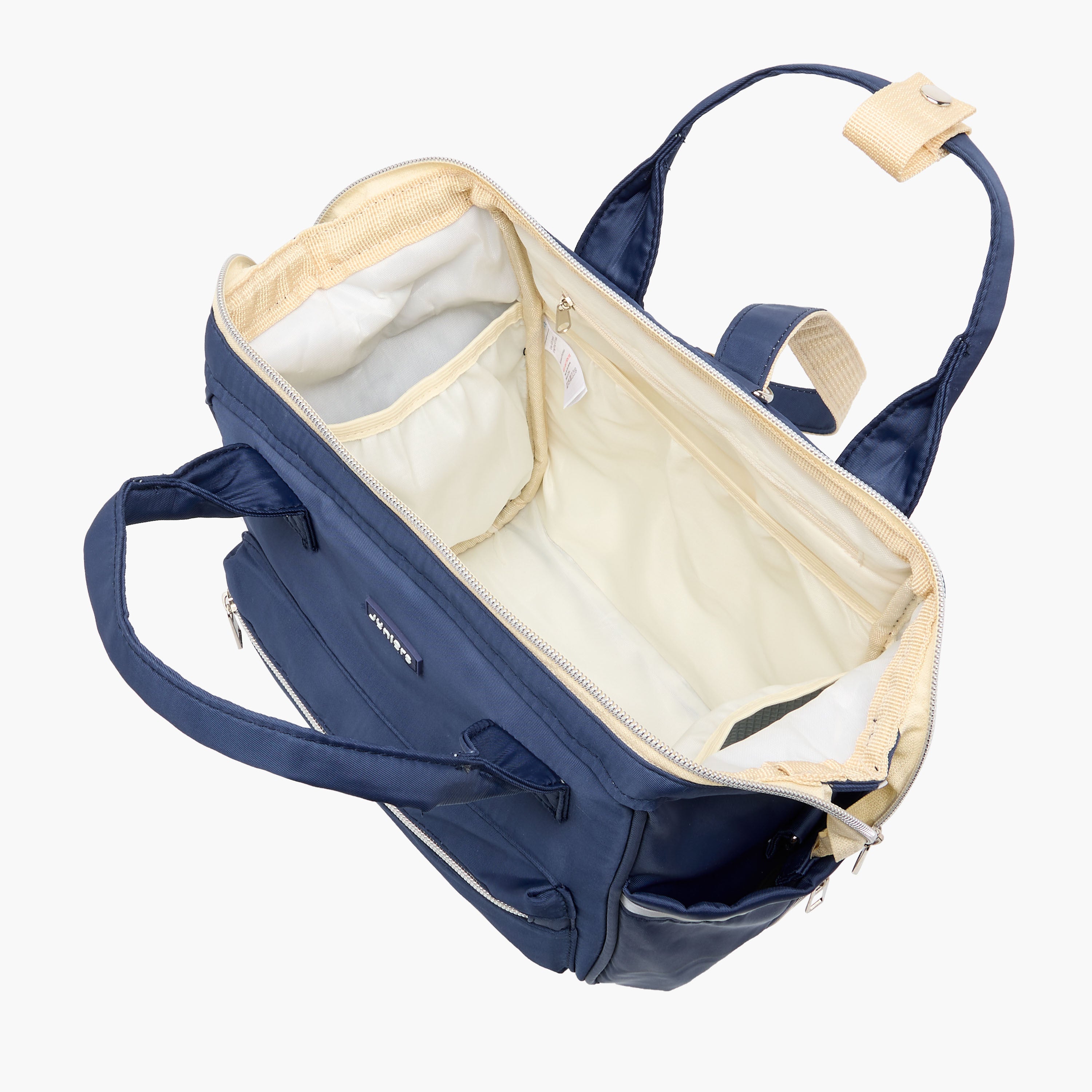 Juniors Solid Diaper Bag with Double Handle and Zip Closure