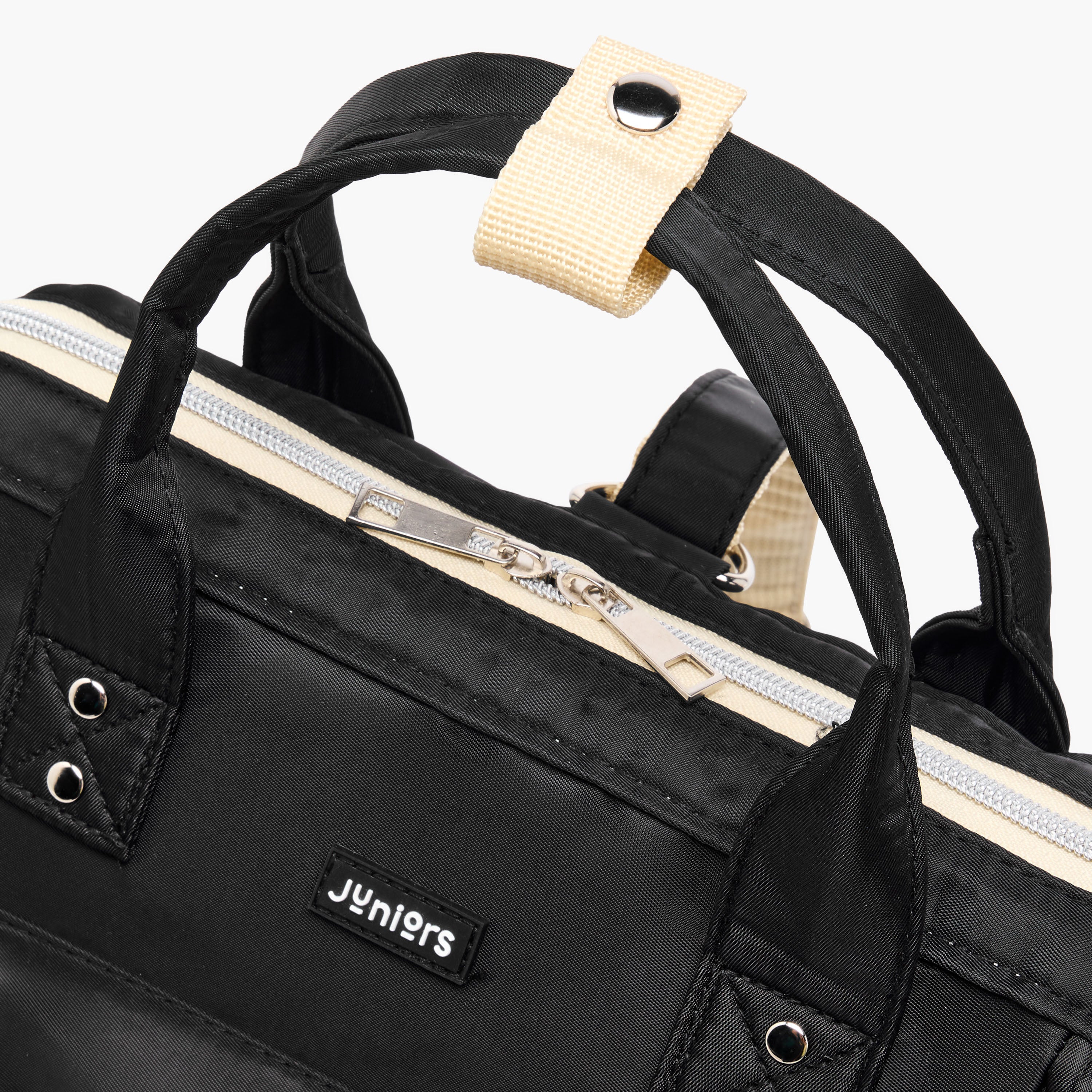 Juniors Logo Detail Diaper Bag with Double Handles and Zip Closure