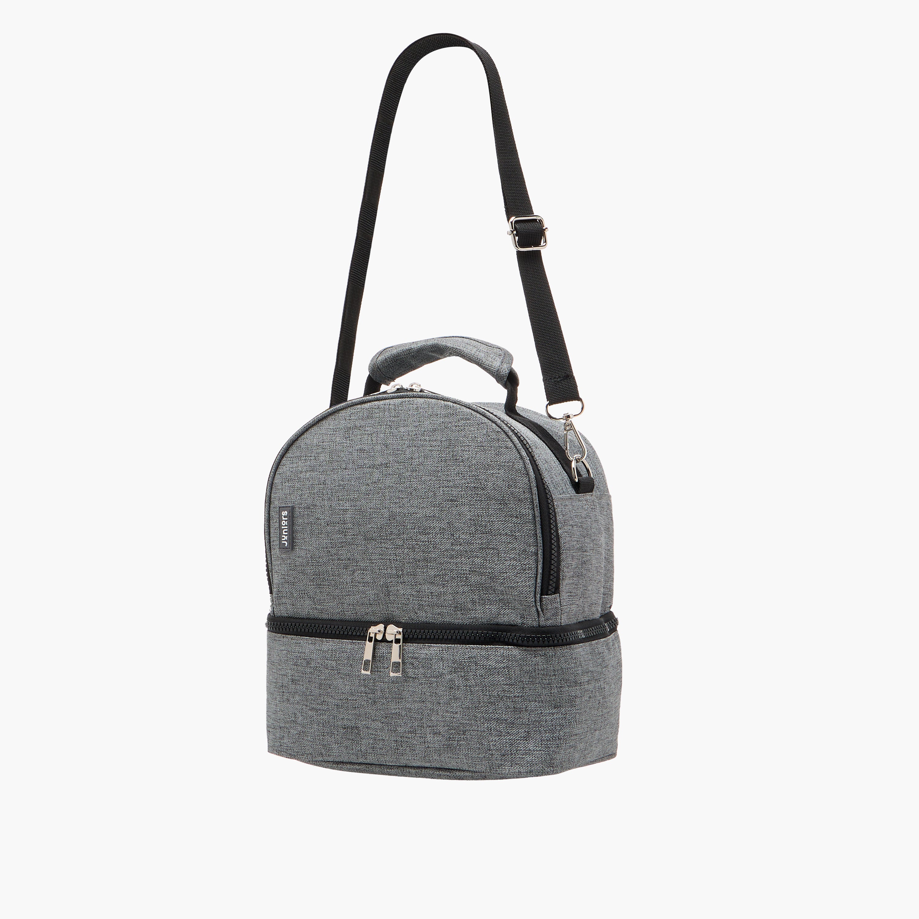 Juniors Solid Diaper Bag with Adjustable Straps and Zip Closure