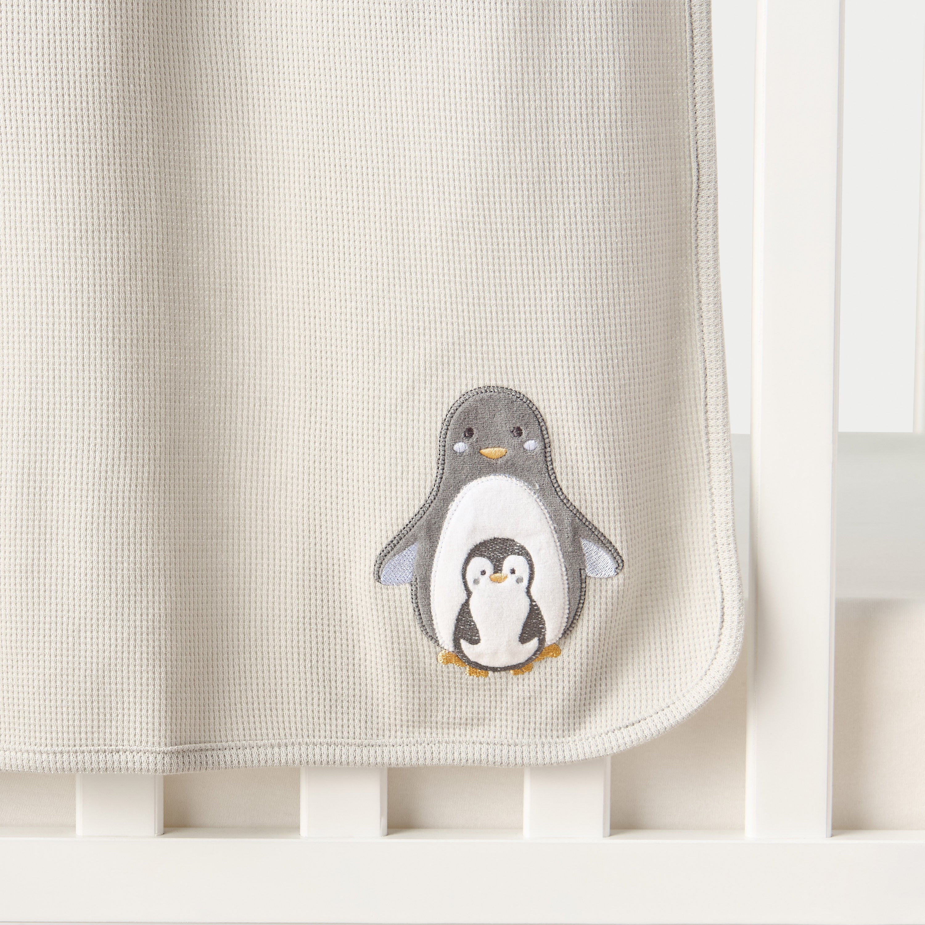 Juniors Penguin Applique Receiving Blanket - 76x102 cm