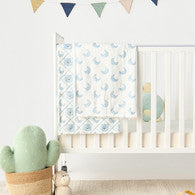 Juniors 2-Piece All-Over Moon Detail Fleece Blanket Set - 76x102 cm-undefined-image-1