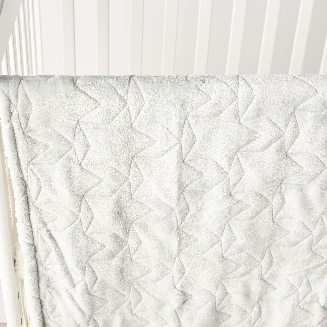 Juniors Star and Moon Embroidered Raschel Blanket - 76x102 cm