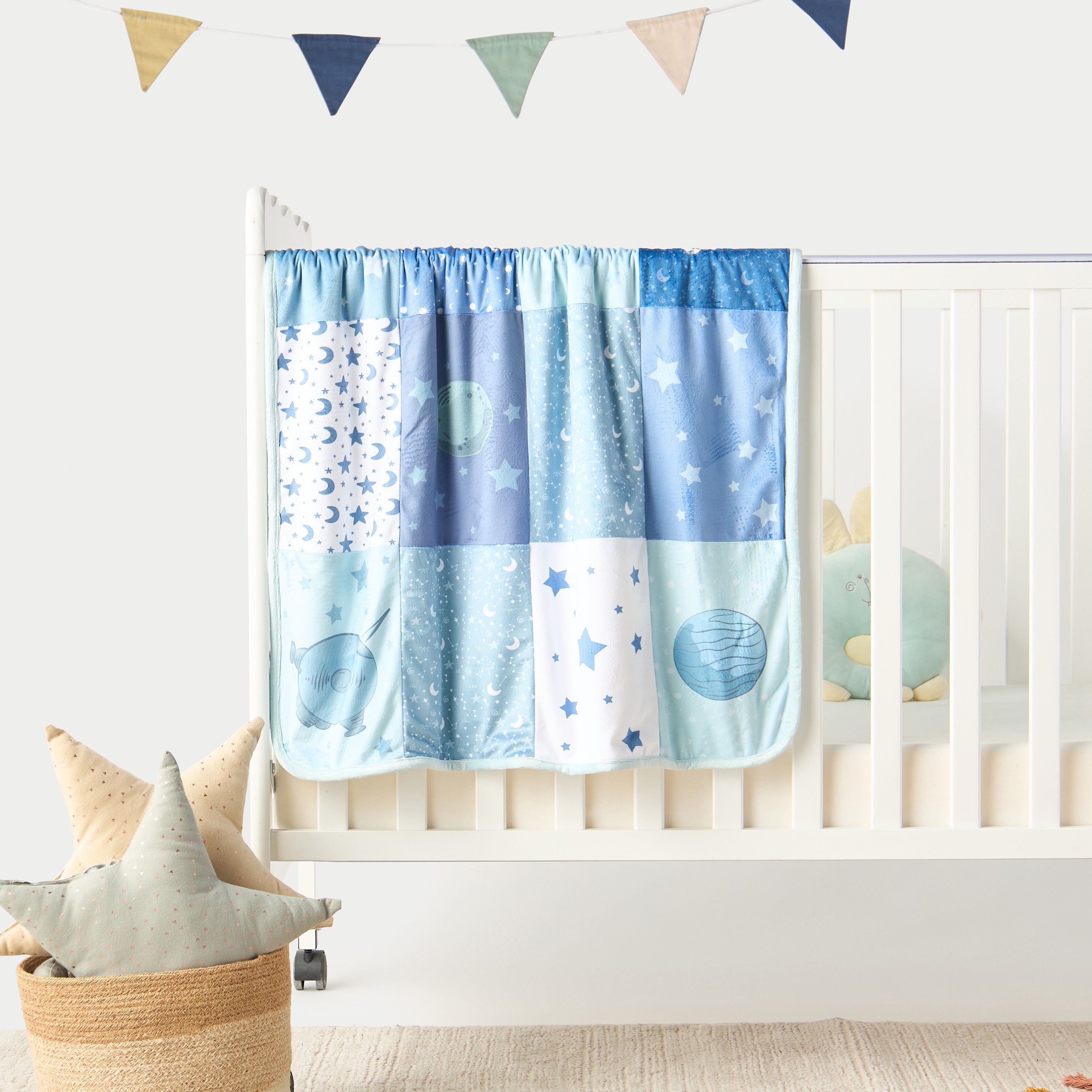 Juniors Space Print Sherpa Raschel Blanket - 76x102 cm - HomeBabyNurseryBlankets & SwaddlesBlankets & Quilts