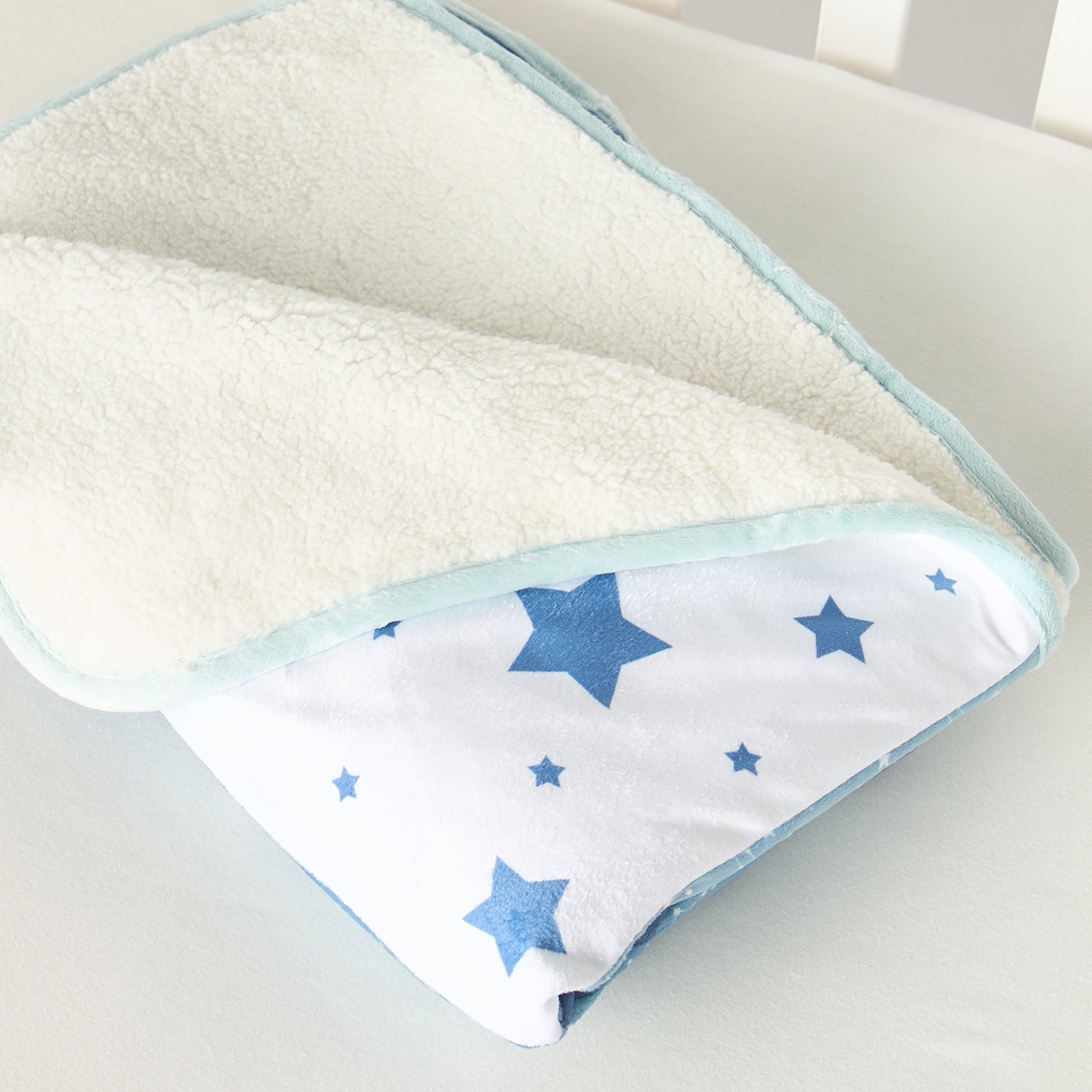 Juniors Space Print Sherpa Raschel Blanket - 76x102 cm