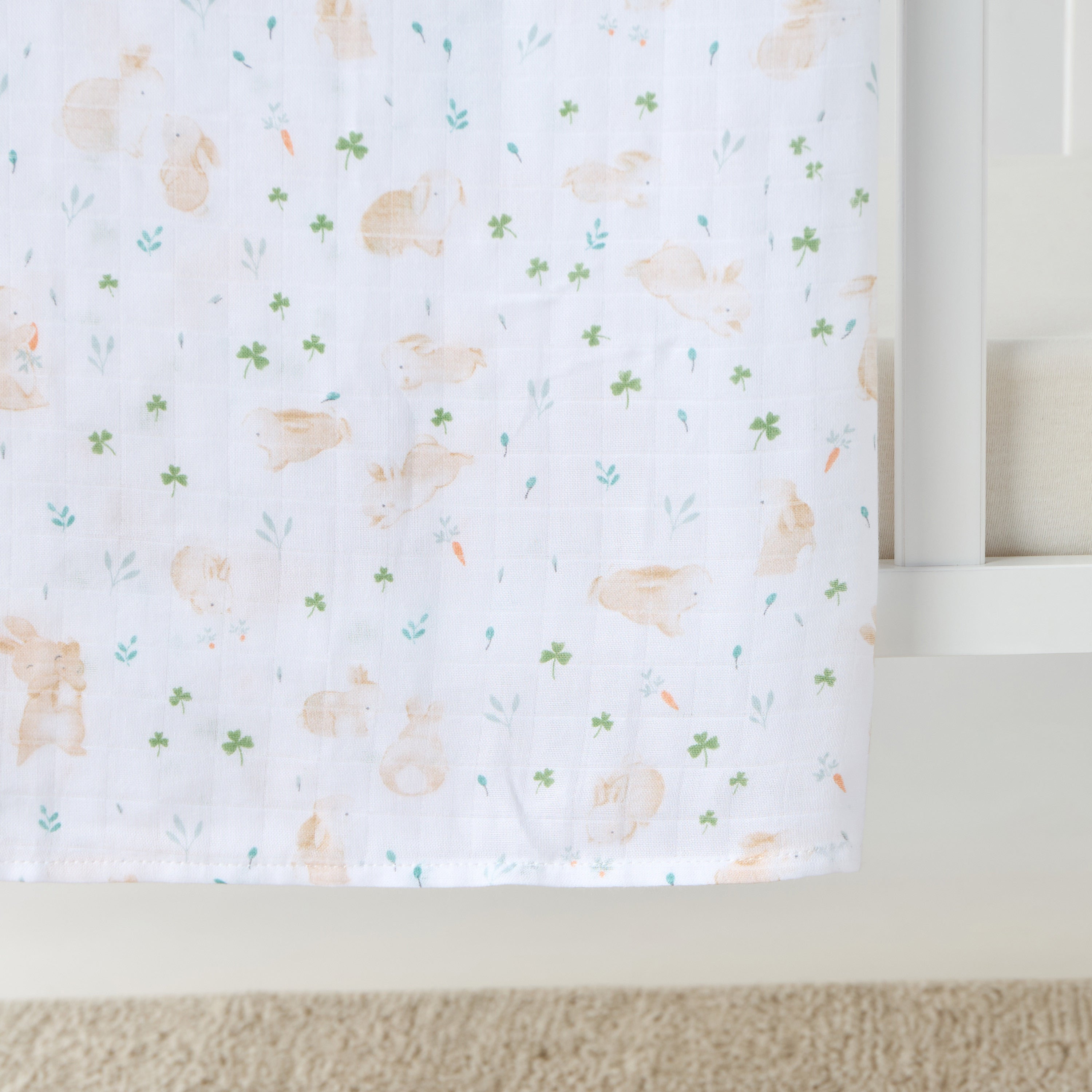 Giggles Floral Print Bamboo Muslin Swaddle Blanket - 120x120 cms