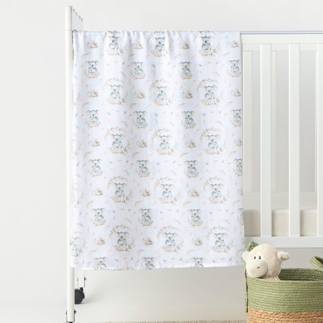 Giggles Koala Print Swaddle Blanket - 120x120 cm - HomeBabyNurseryBlankets & SwaddlesSwaddles & Sleeping Bags
