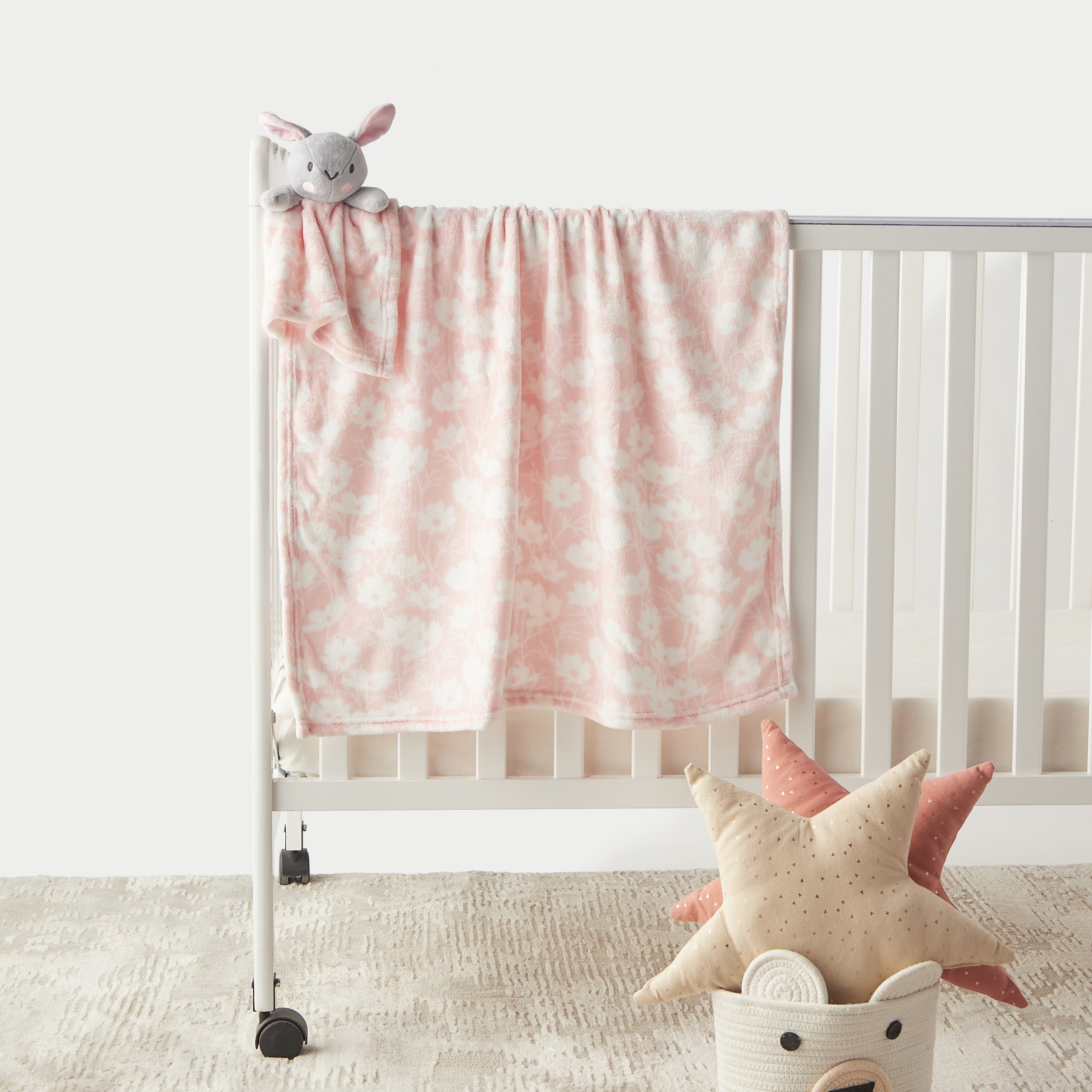 Juniors Floral Print Blanket with Soft Toy - 75x90 cm - HomeBabyNurseryBlankets & SwaddlesBlankets & Quilts