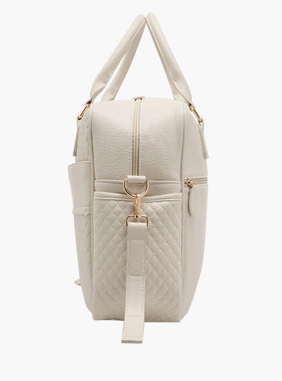 Giggles Quilted Diaper Bag with Zip Closure and Double Handle-baby-gear-diaperbags-image-7