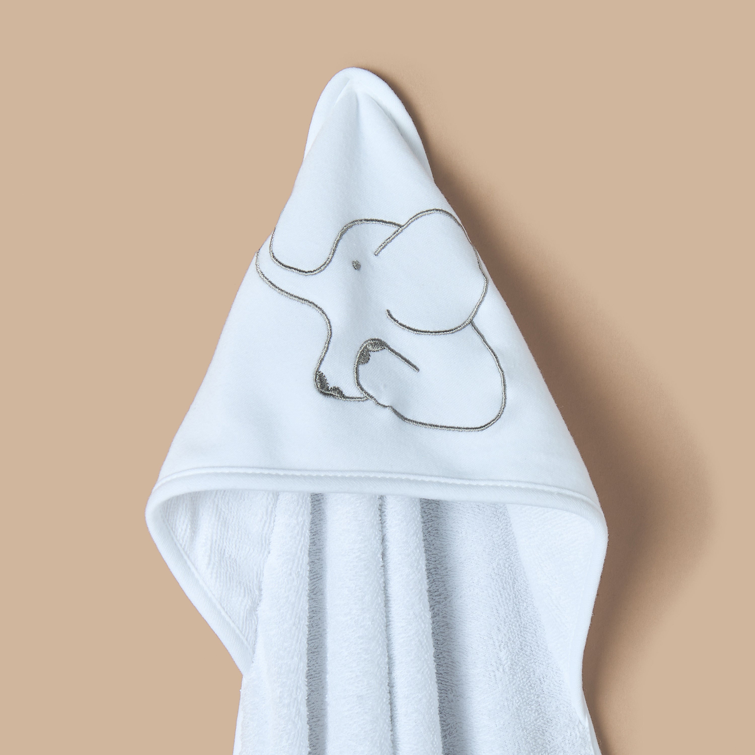 Juniors 2-Piece Applique Detail Hooded Towel Set - 80x80 cm