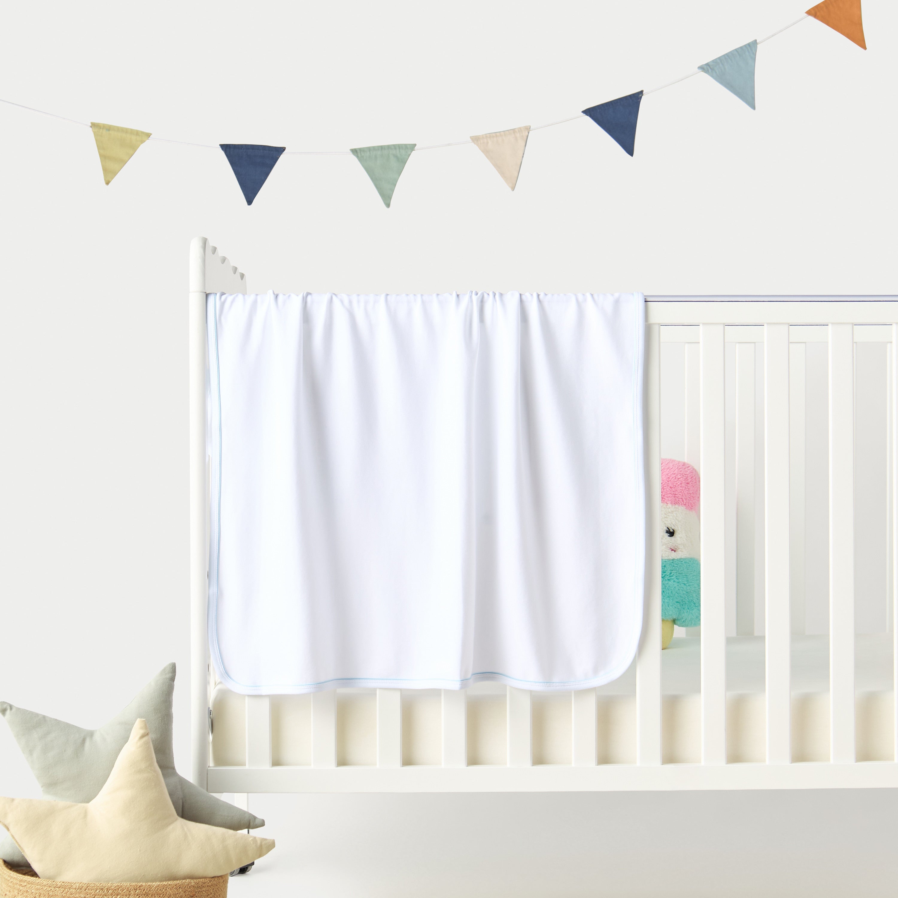 Juniors Solid Receiving Blanket - 80x80 cm - HomeBabyNurseryBlankets & SwaddlesReceiving Blankets