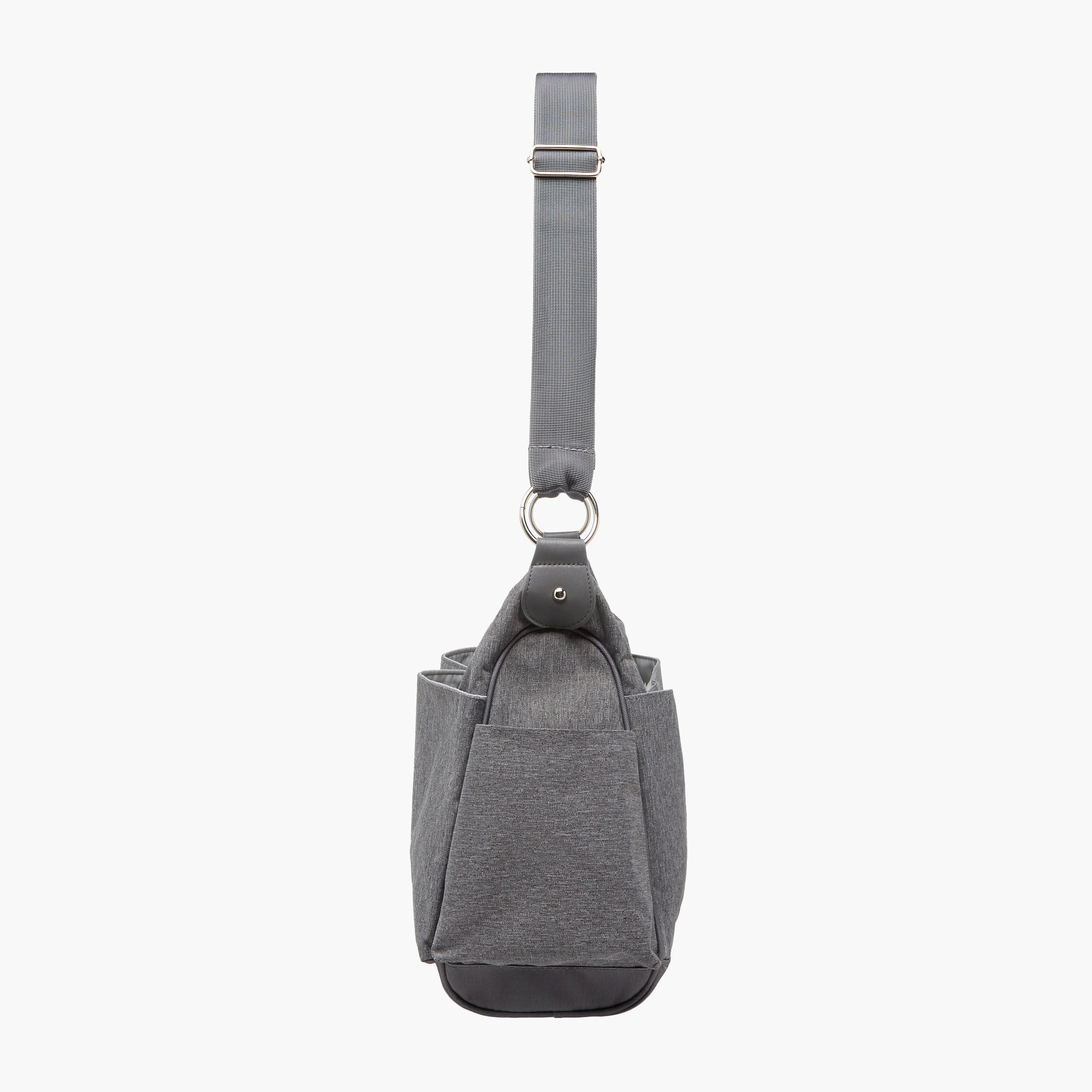 Juniors Textured Diaper Bag with Zip Closure