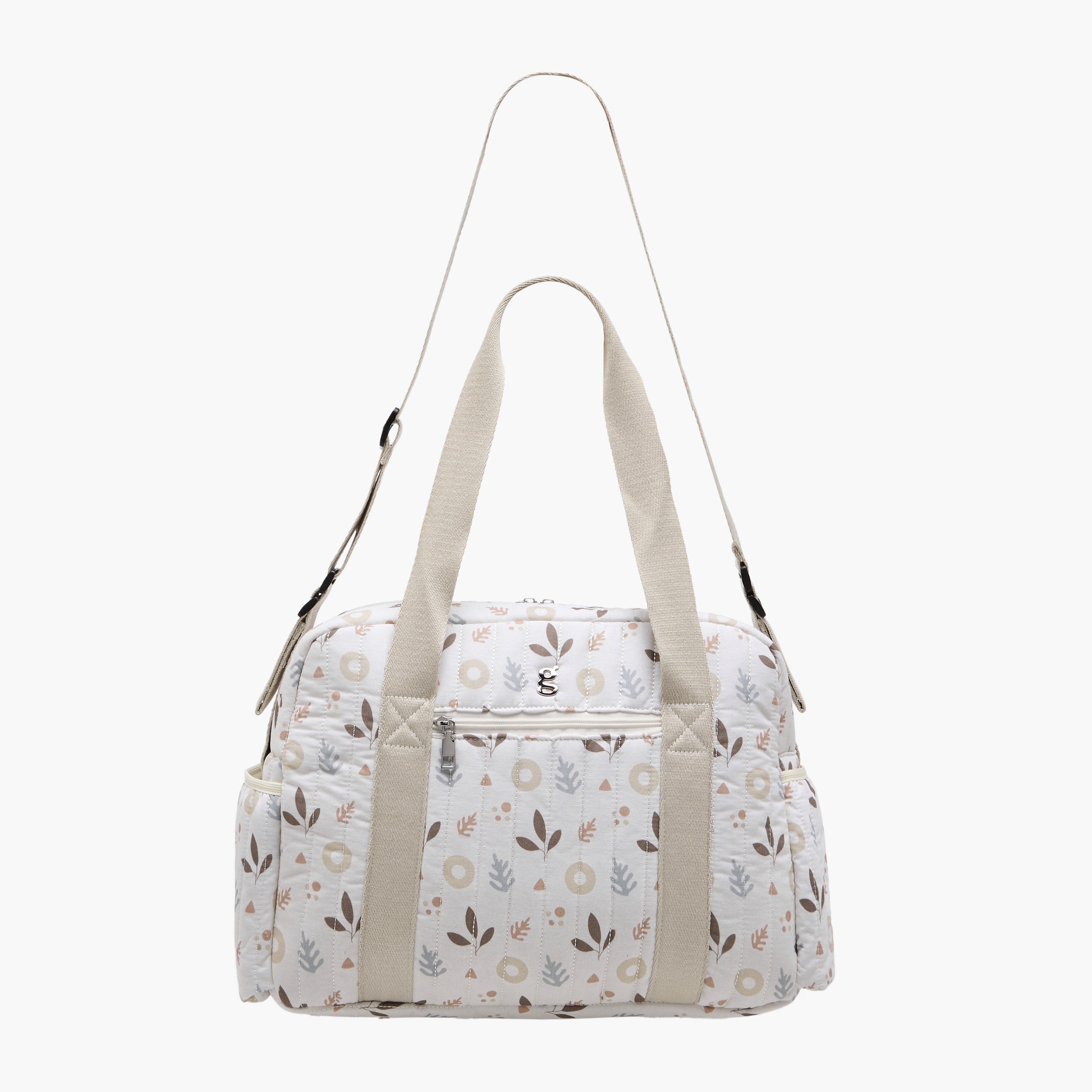 Giggles Printed Diaper Bag with Zip Closure and Top Handles