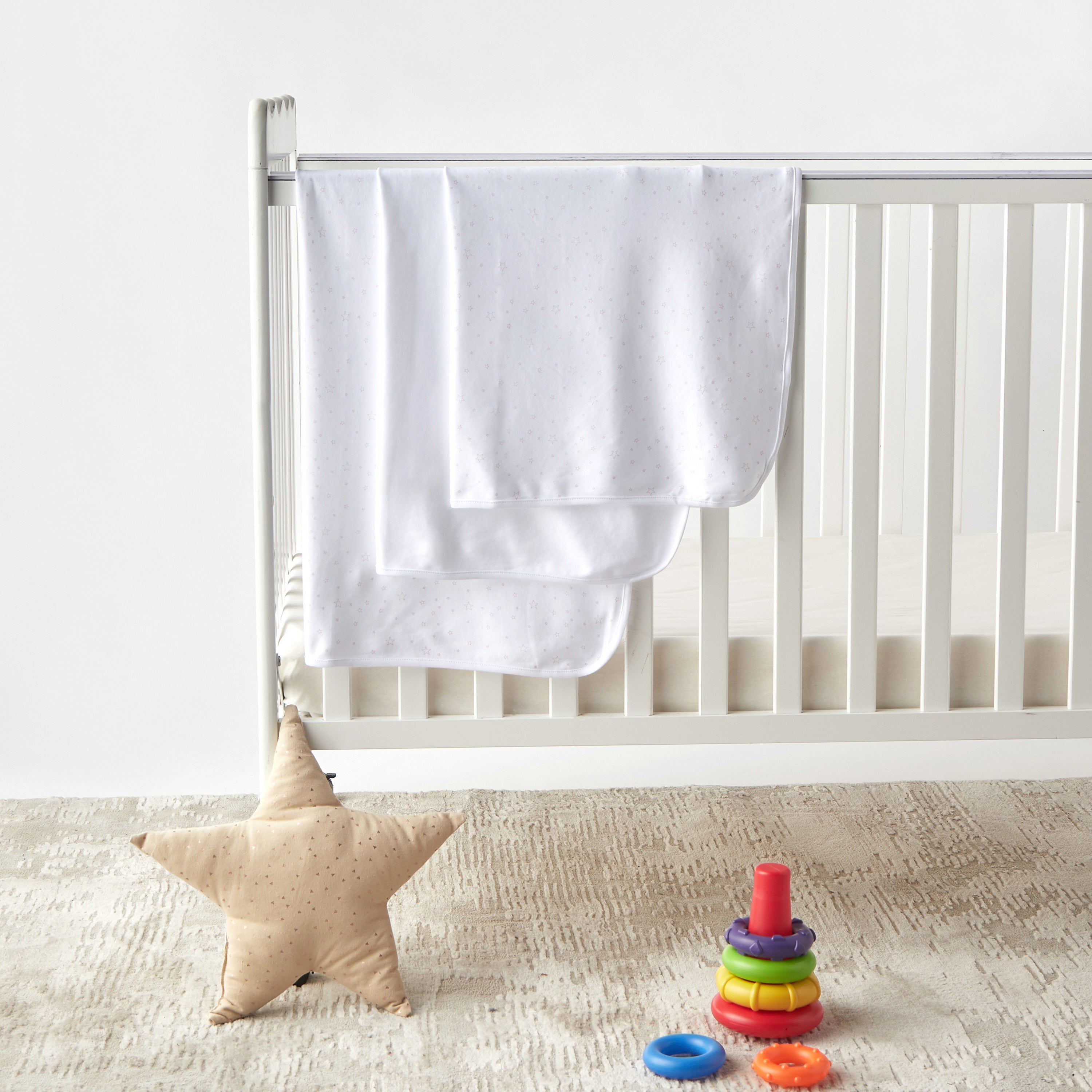 Juniors Printed 3-Piece Receiving Blanket Set - 80x80 cm - HomeBabyNurseryBlankets & SwaddlesReceiving Blankets
