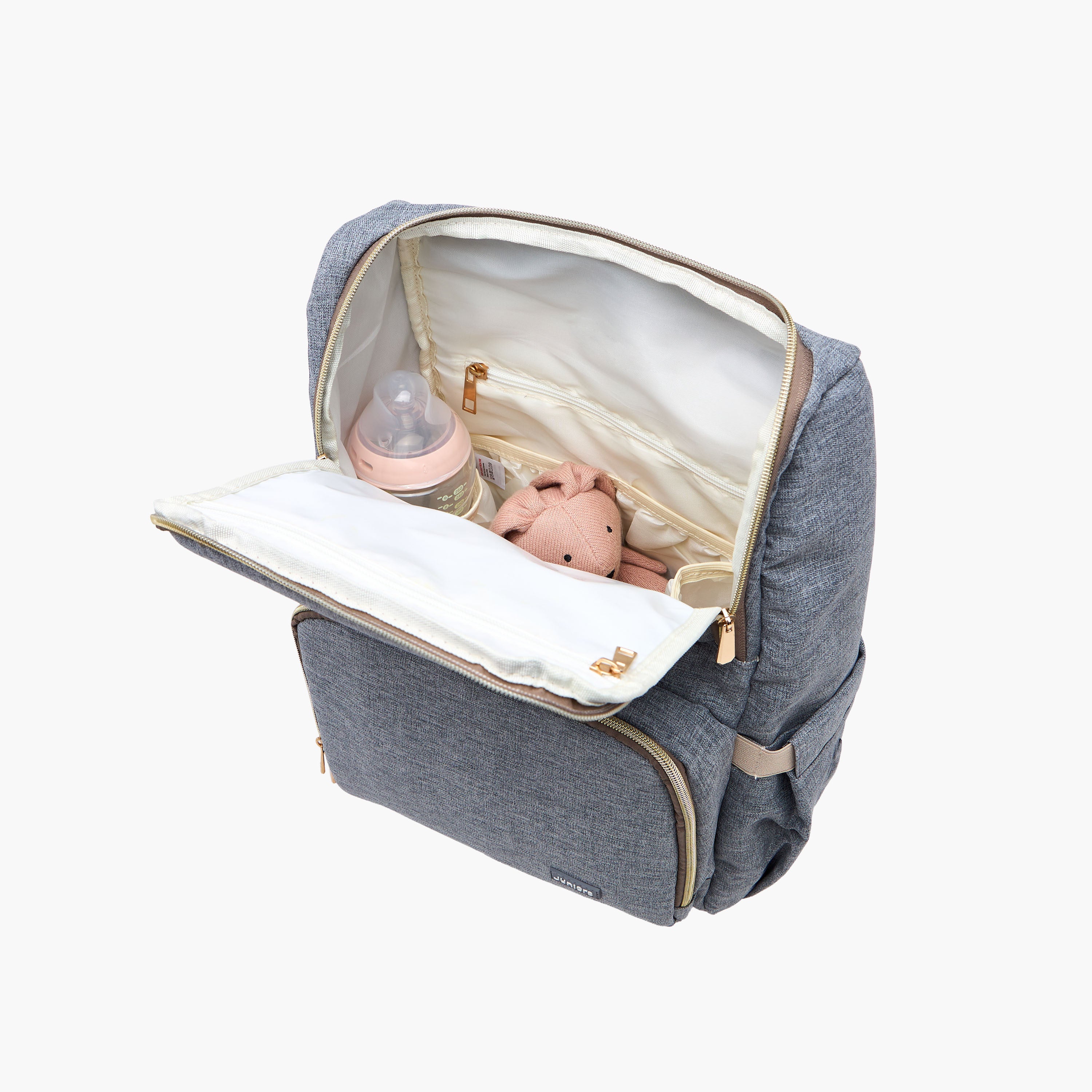 Juniors Solid Diaper Backpack with Adjustable Straps and Handle