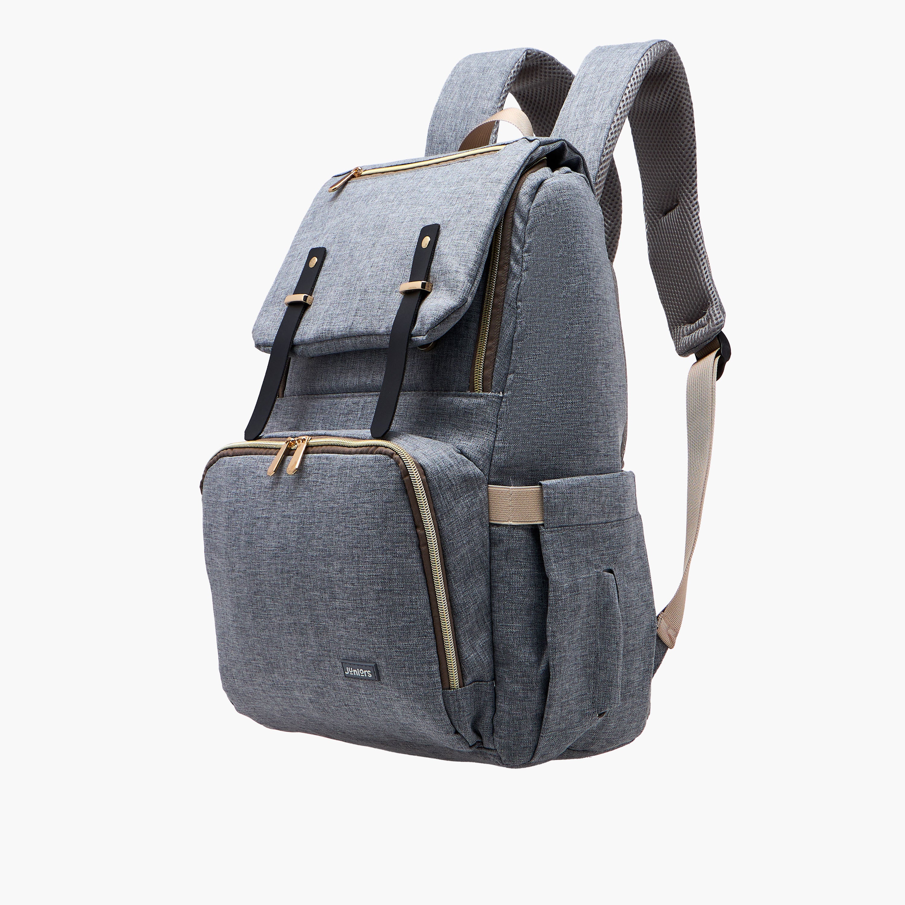Juniors Solid Diaper Backpack with Adjustable Straps and Handle
