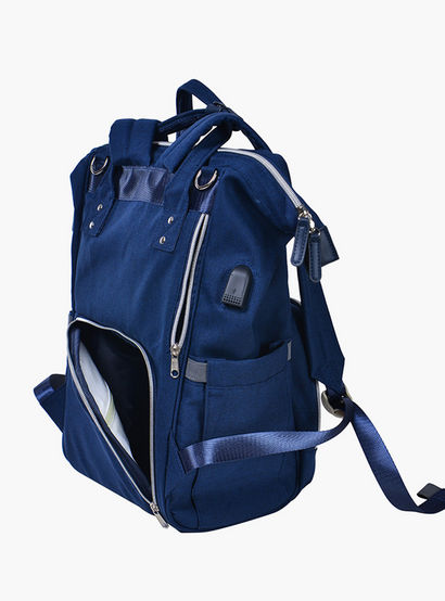 Juniors Quilted Diaper Backpack with Adjustable Straps and Zip Closure-baby-gear-diaperbags-image-5