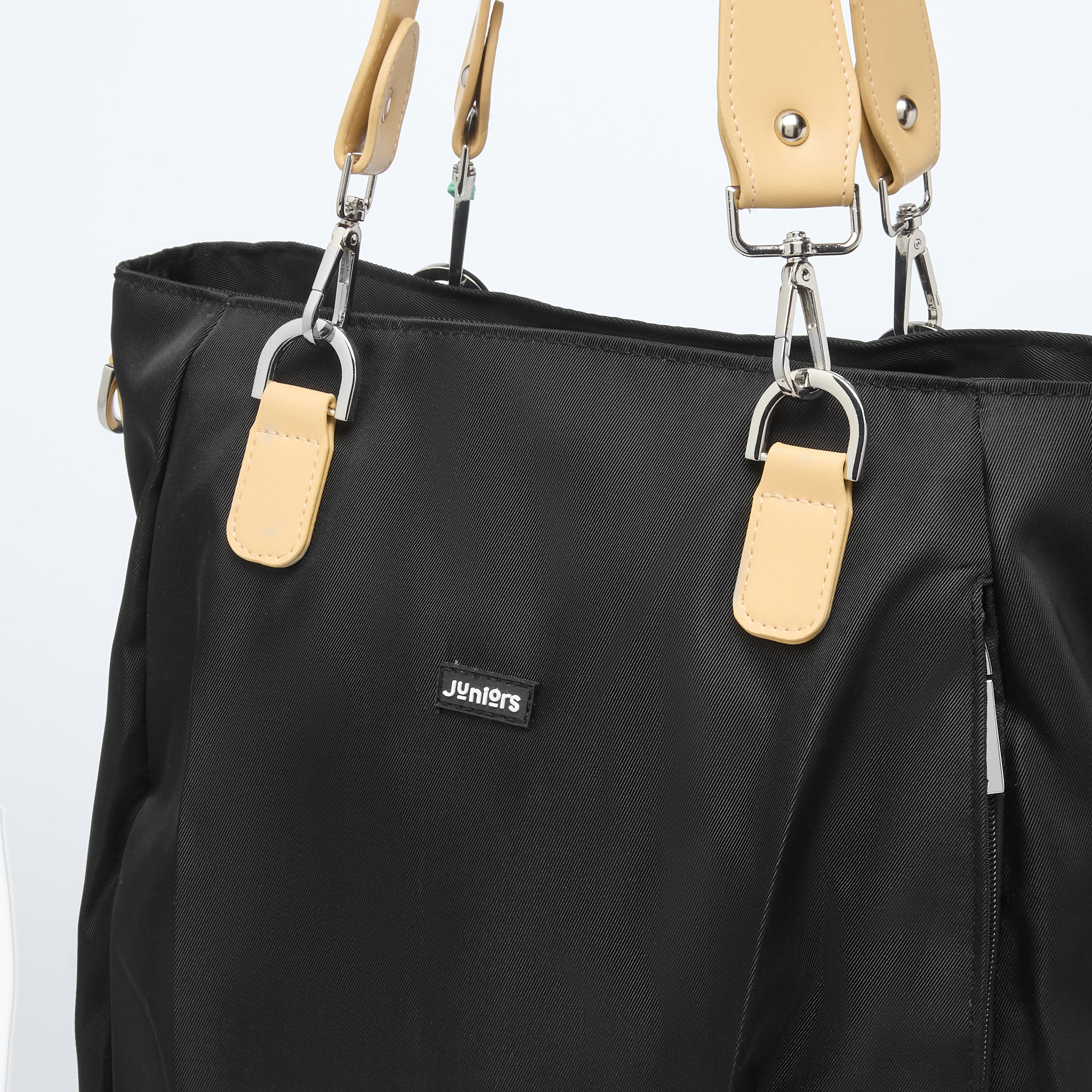 Juniors Solid Diaper Bag with Double Handle and Zip Closure