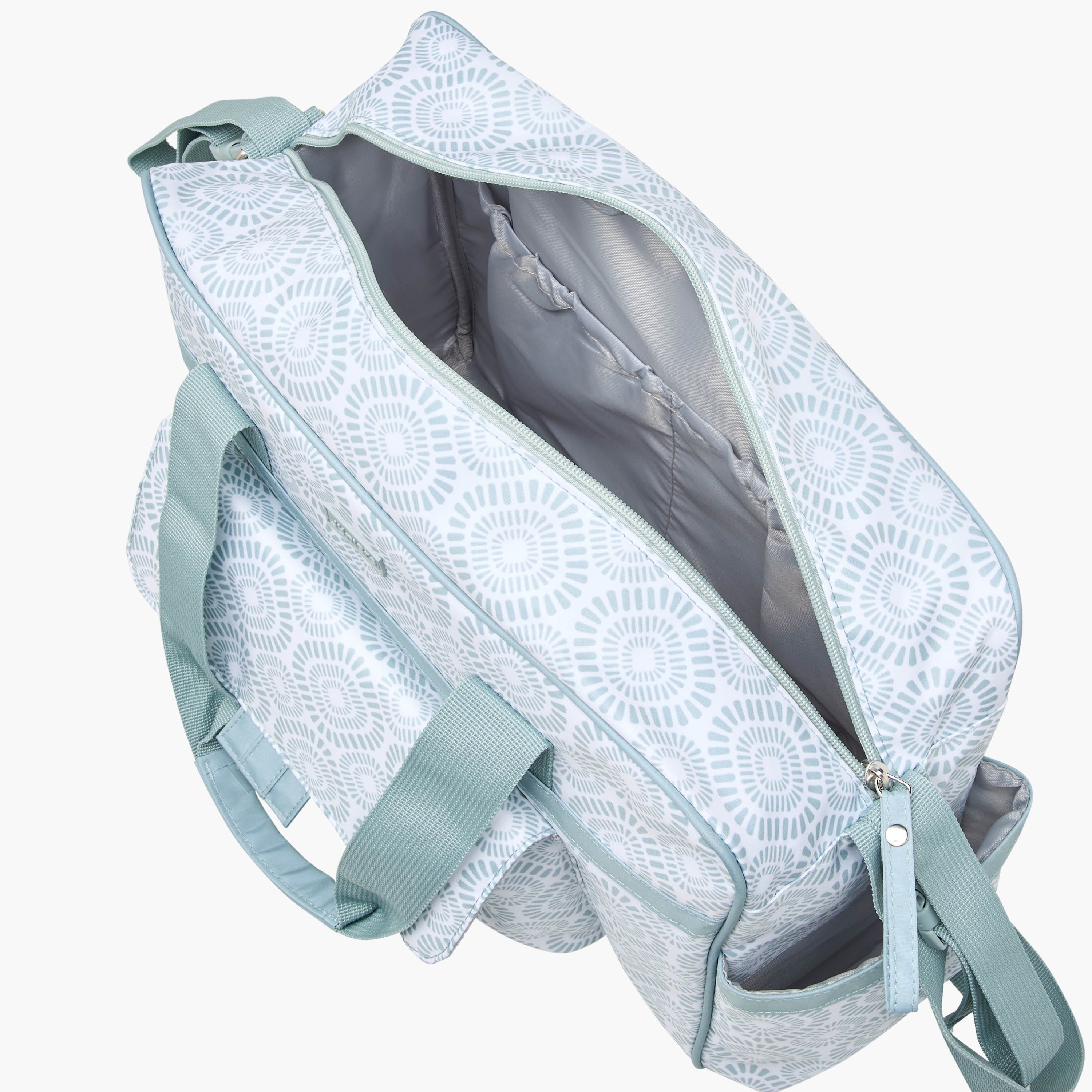 Juniors Printed Diaper Bag with Adjustable Strap and Zip Closure