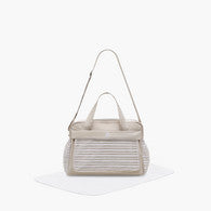 Giggles Striped Diaper Bag with Zip Closure and Adjustable Strap-undefined-image-1