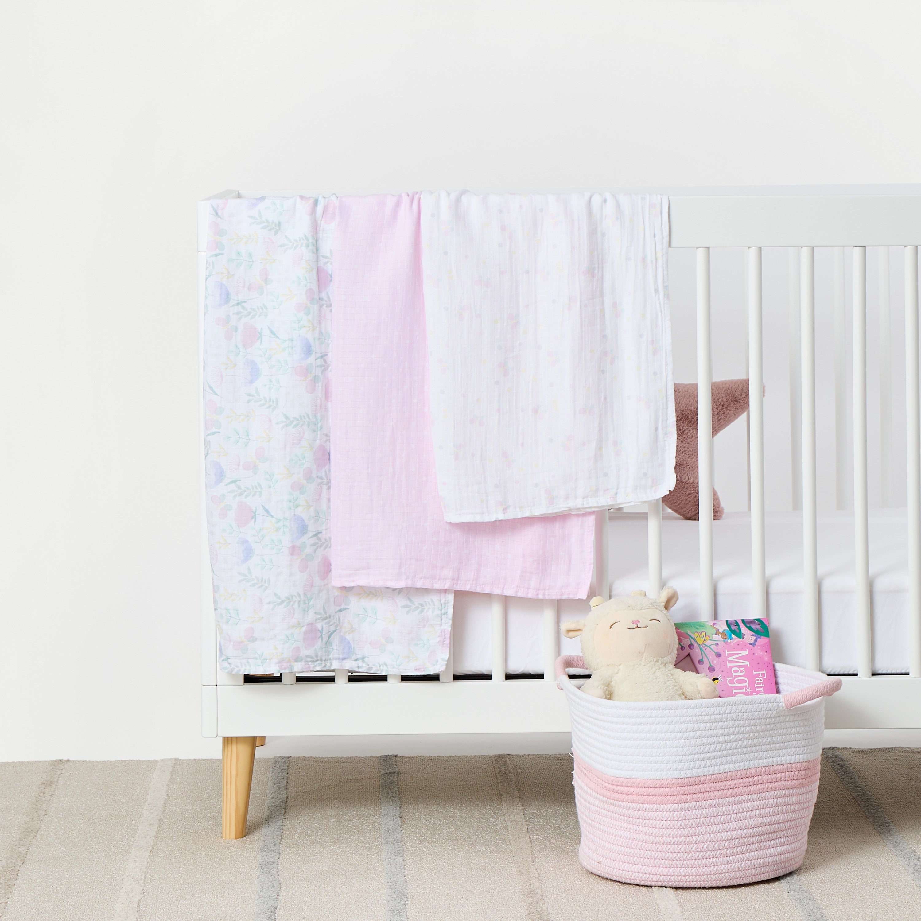 Juniors Printed Muslin Swaddle Blanket - Set of 3 - HomeBabyNurseryBlankets & SwaddlesReceiving Blankets