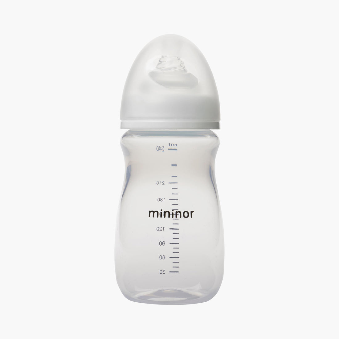Mininor Feeding Bottle with Teat - 240 ml - 0 Months - HomeBabyFeedingFeeding BottlesBottles & Teats